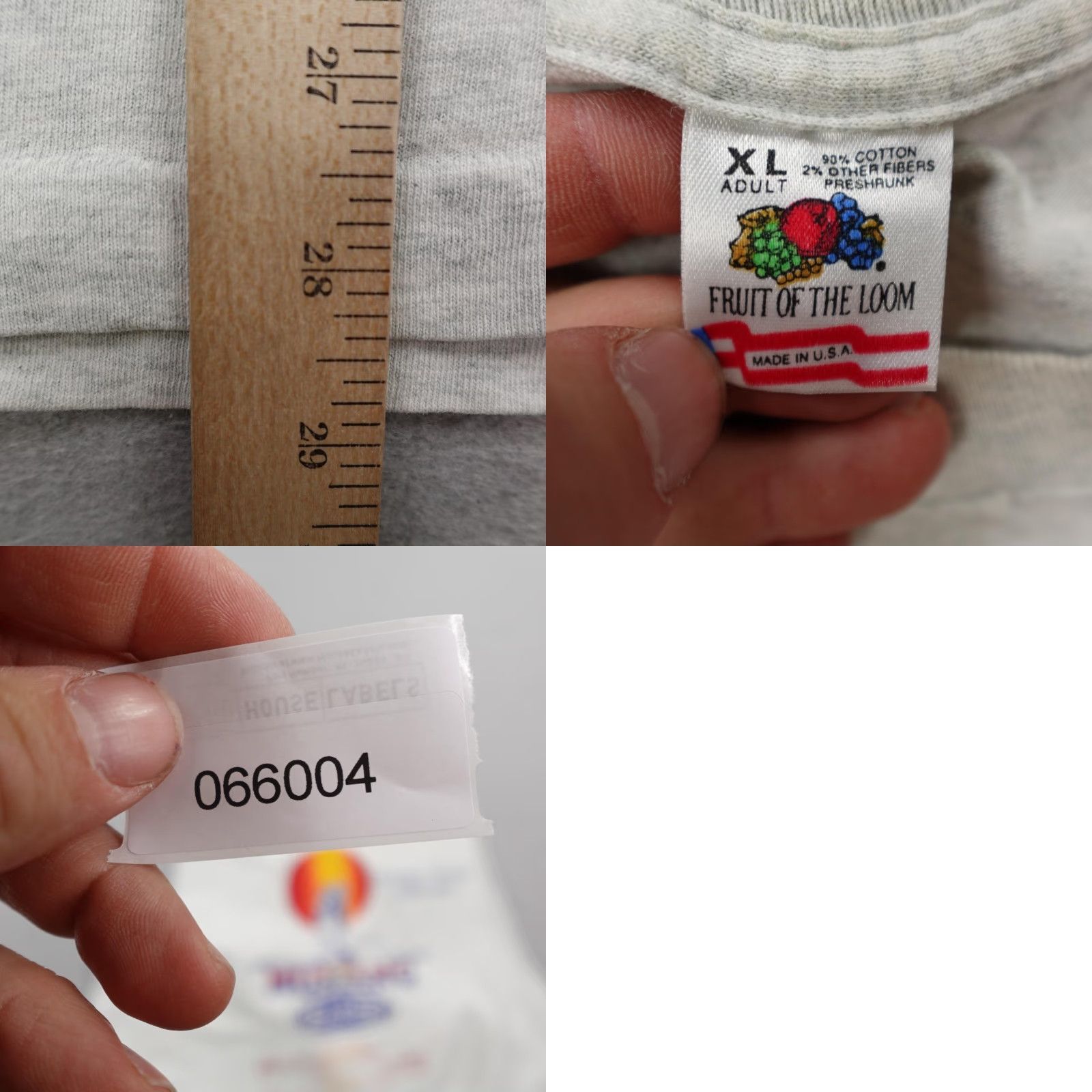 Fruit Of The Loom VINTAGE Mustang Ranch Shirt Mens XL Gray Cutoff Sleeveless Muscle Tank 90s Size US XL / EU 56 / 4 - 8 Thumbnail