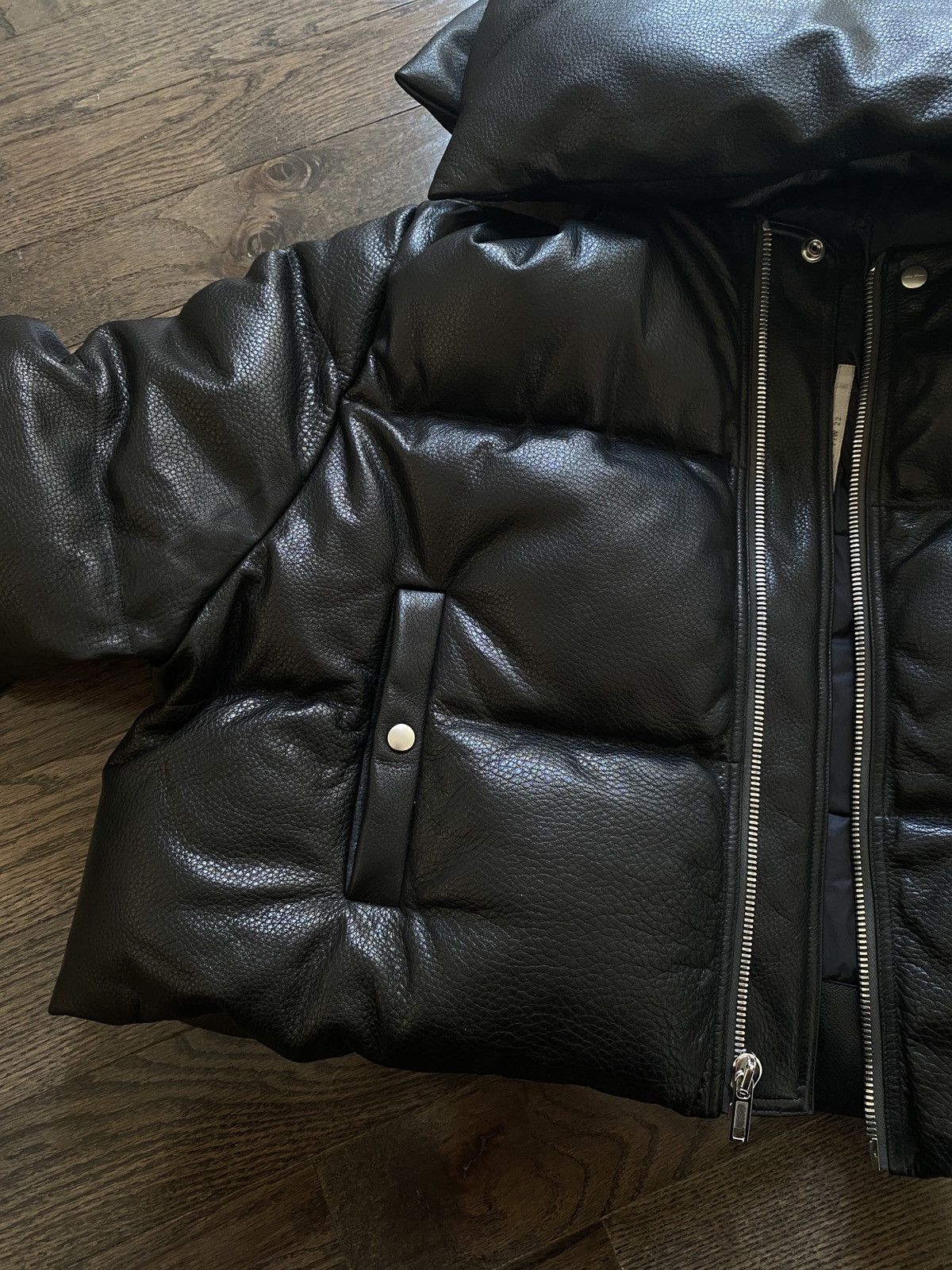 Rick Owens Rick Owens Funnel Neck Down lambskin Leather Sisyphus Jacket Size US M / EU 48-50 / 2 - 5 Thumbnail
