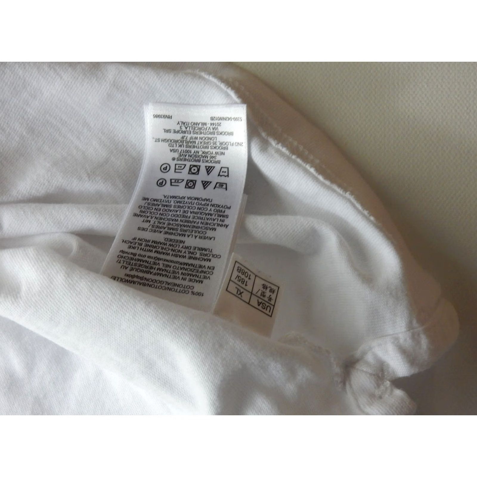 Brooks Brothers Brooks Brothers T-Shirt XL Men White Solid Shirt Regular Size XL Mens Size US XL / EU 56 / 4 - 4 Thumbnail