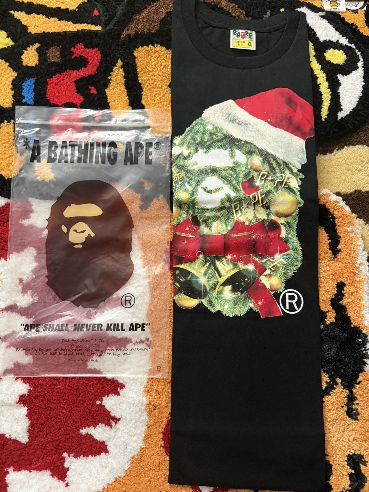 Bape Bape Christmas Ape Head Tee. XL . Brand New Size US XL / EU 56 / 4 - 2 Thumbnail