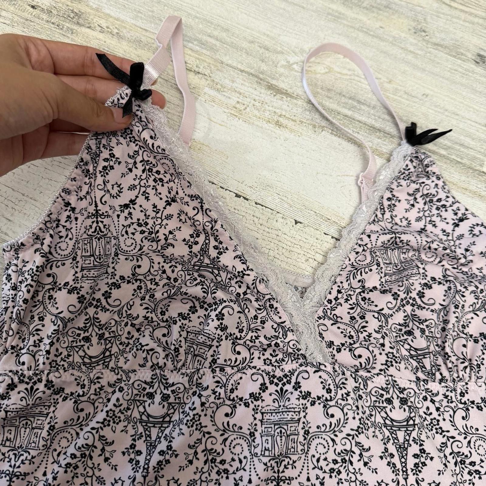 Designer Paris Coquette Pajama Set XL Size ONE SIZE - 3 Thumbnail