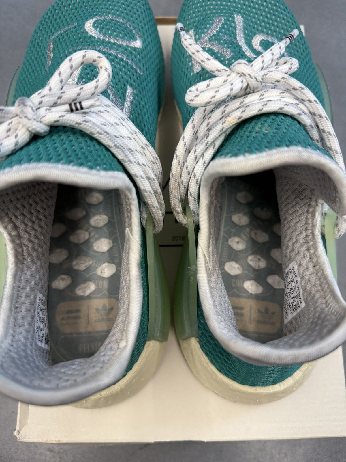 Adidas × Pharrell 2020 Adidas NMD Hu Pharrell Dash Green Size US 8.5 / EU 41-42 - 6 Thumbnail