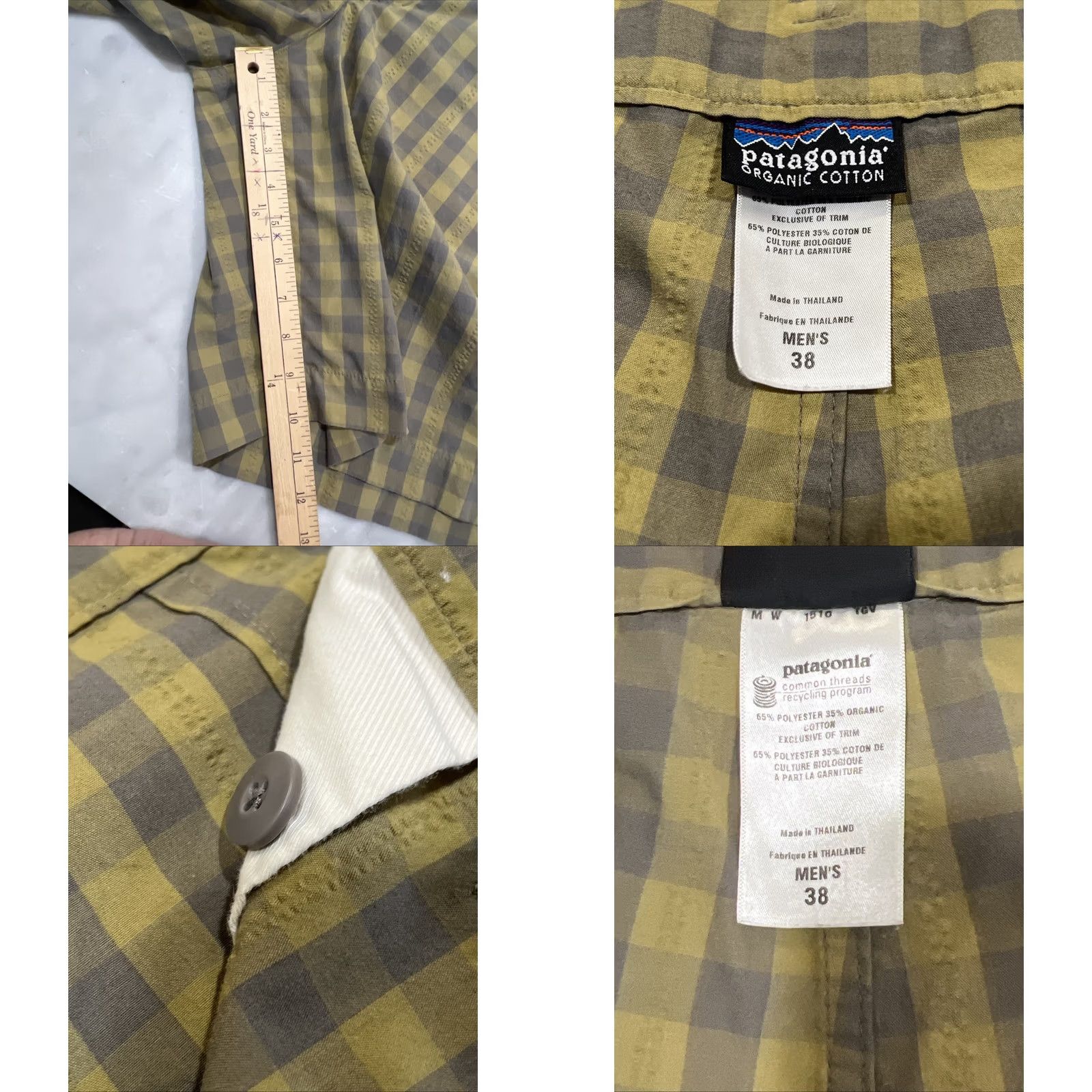 Patagonia Patagonia Shorts Men's 38 Gray Green Seersucker Lightweight Cotton Polyester Size US 34 / EU 50 - 8 Thumbnail