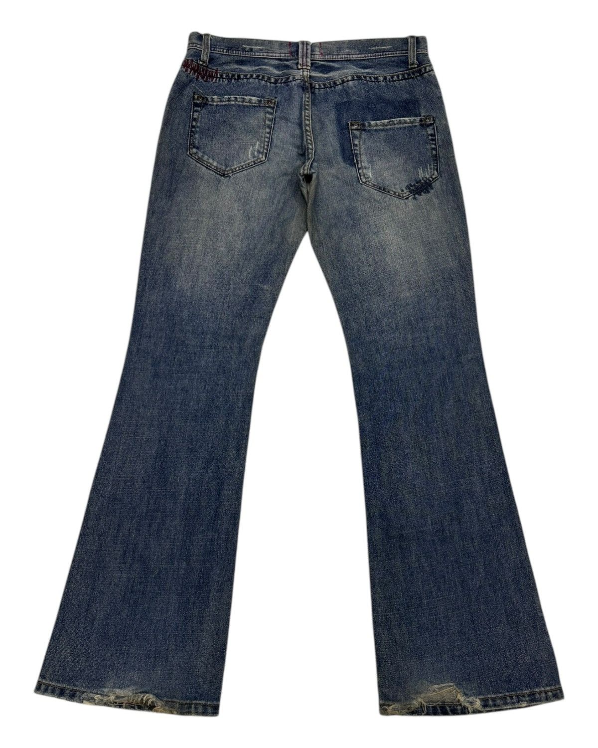 Kapital A:R Sashiko Boro Patchwork Flared Jeans Distressed Denim Size US 31 - 2 Thumbnail
