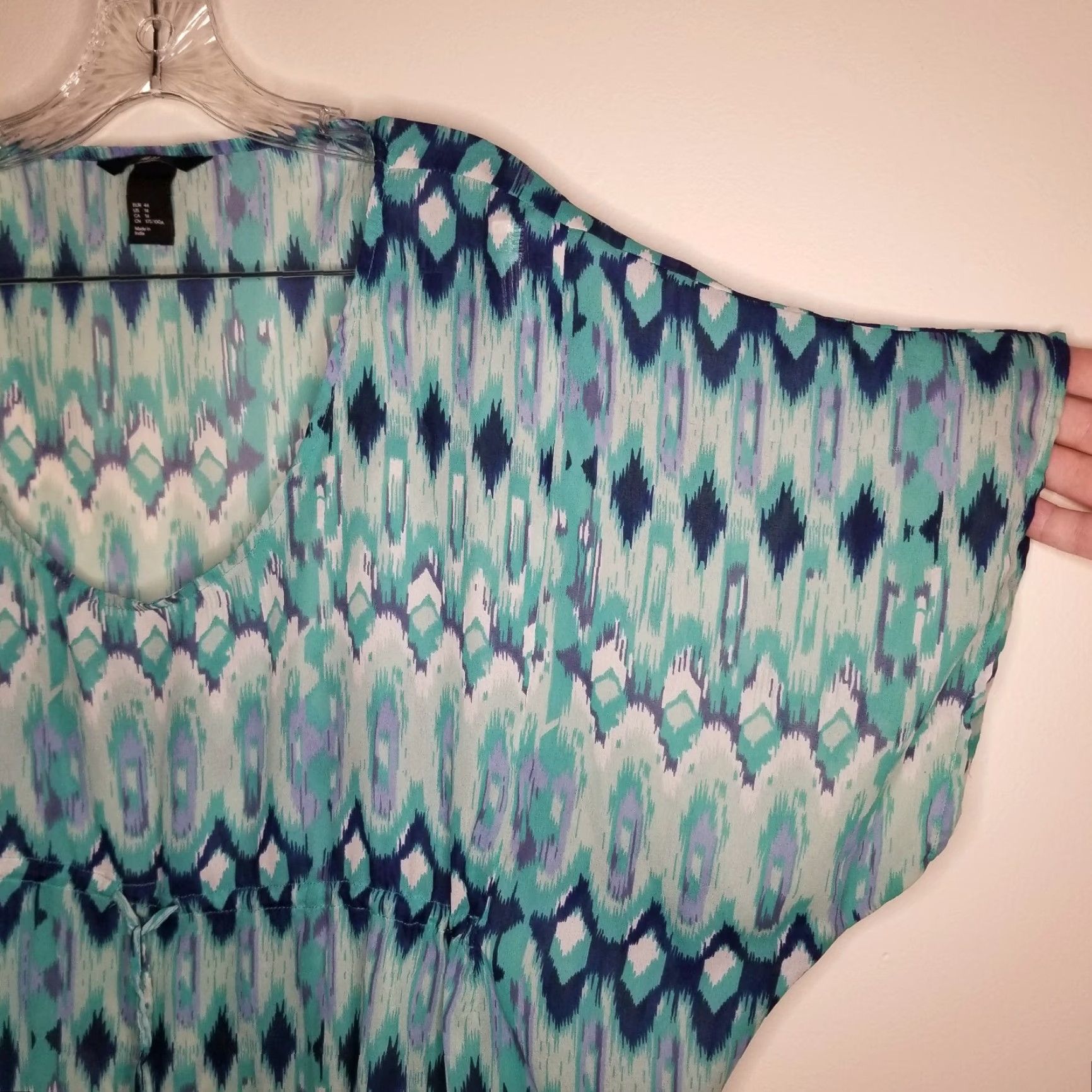 H&M H&M Womens Multicolor Short Sleeve Blouse Size 14 Colorful Size XL / US 12-14 / IT 48-50 - 3 Thumbnail