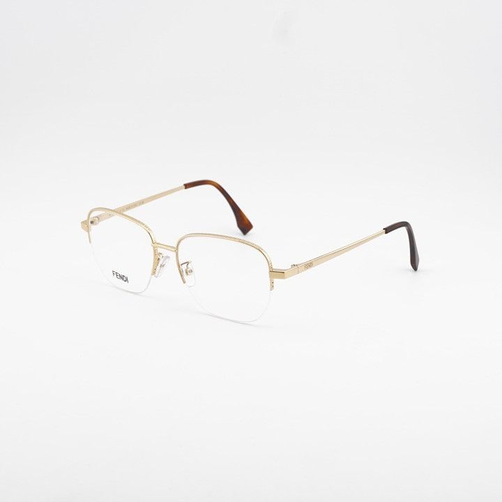 Fendi Fendi FE50106F 030 Eyeglasses Gold 54mm Square Frame Size ONE SIZE - 1 Thumbnail
