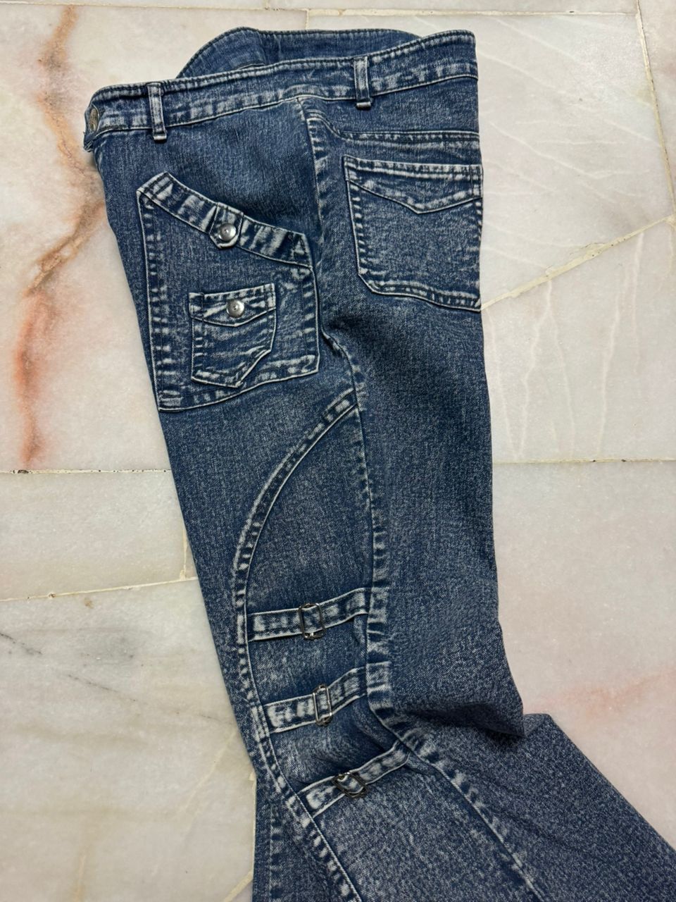 Tornado Mart 💥Bell Bottom💥Vintage Japanede Flared Washed Punk Jeans Size US 27 - 11 Thumbnail