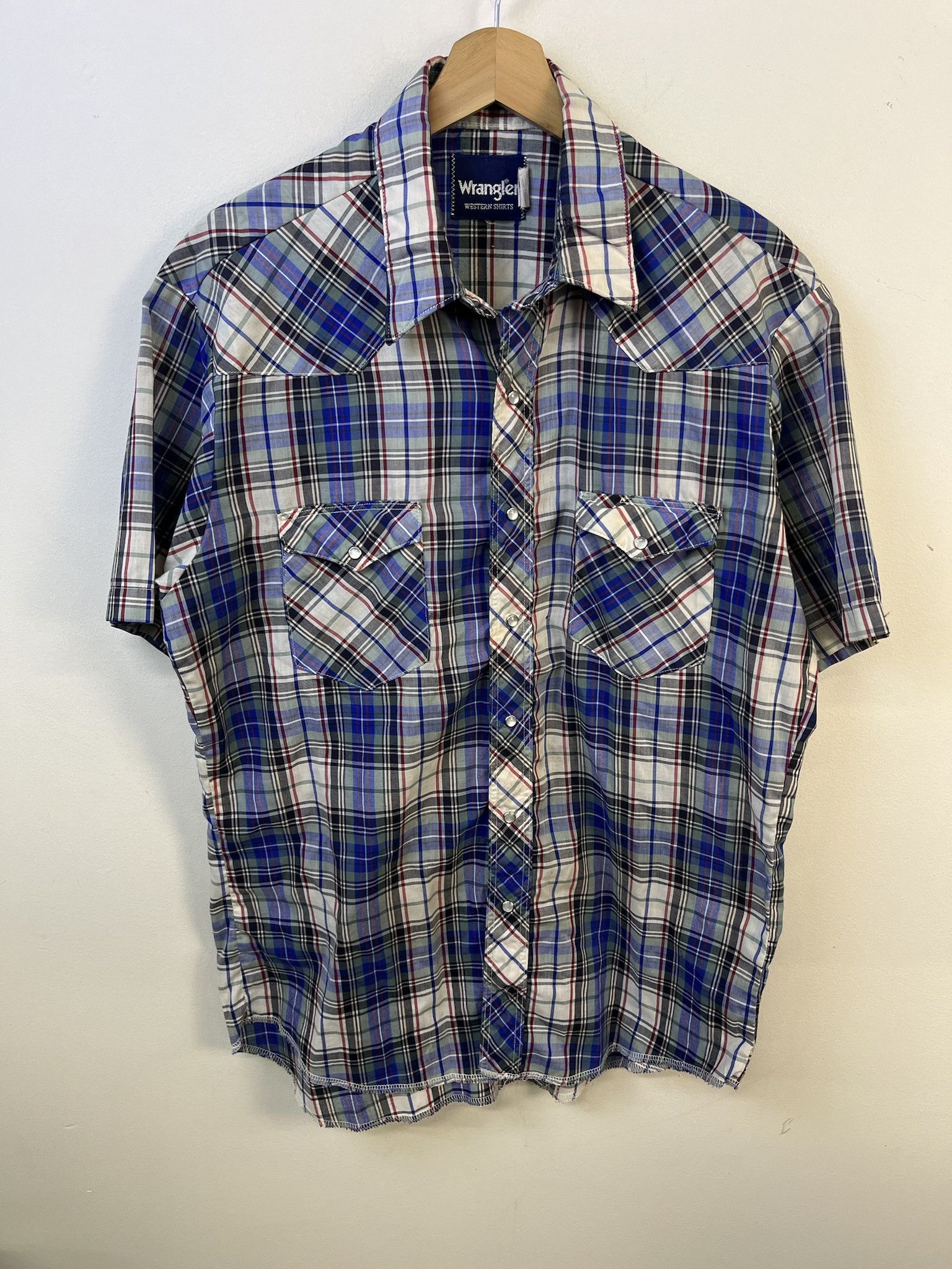 Flannel Vintage Western Shirt 2000s Pearl Snap Light Weight Rodeo Shirt Size L Size US L / EU 52-54 / 3 - 1 Thumbnail