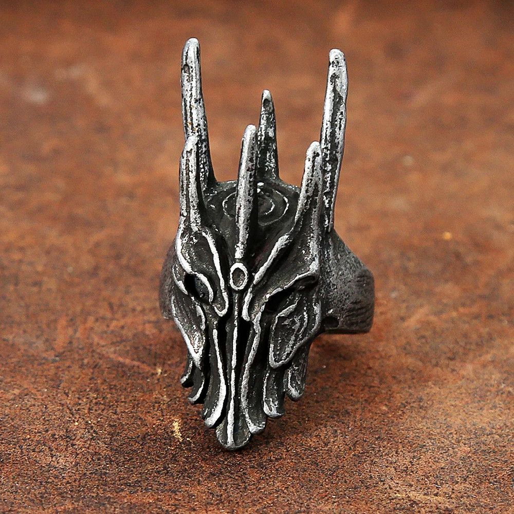 Jewelry Black Helm of Ring Streetwear Jewelry Fashion Gift Size ONE SIZE - 2 Thumbnail