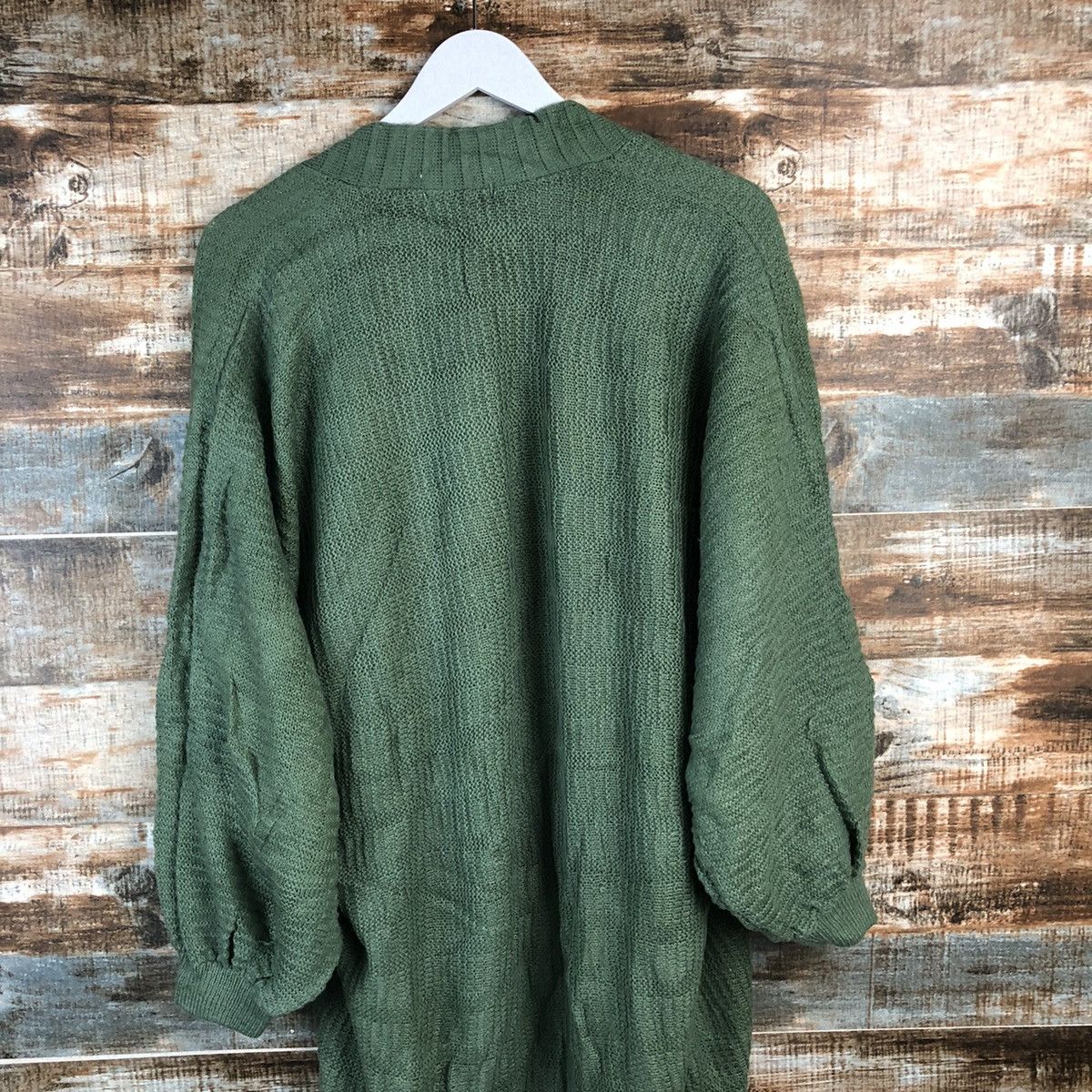 Japanese Brand DL Cashmilon Green Cardigan Knitwear #C484 Size XL / US 12-14 / IT 48-50 - 10 Thumbnail