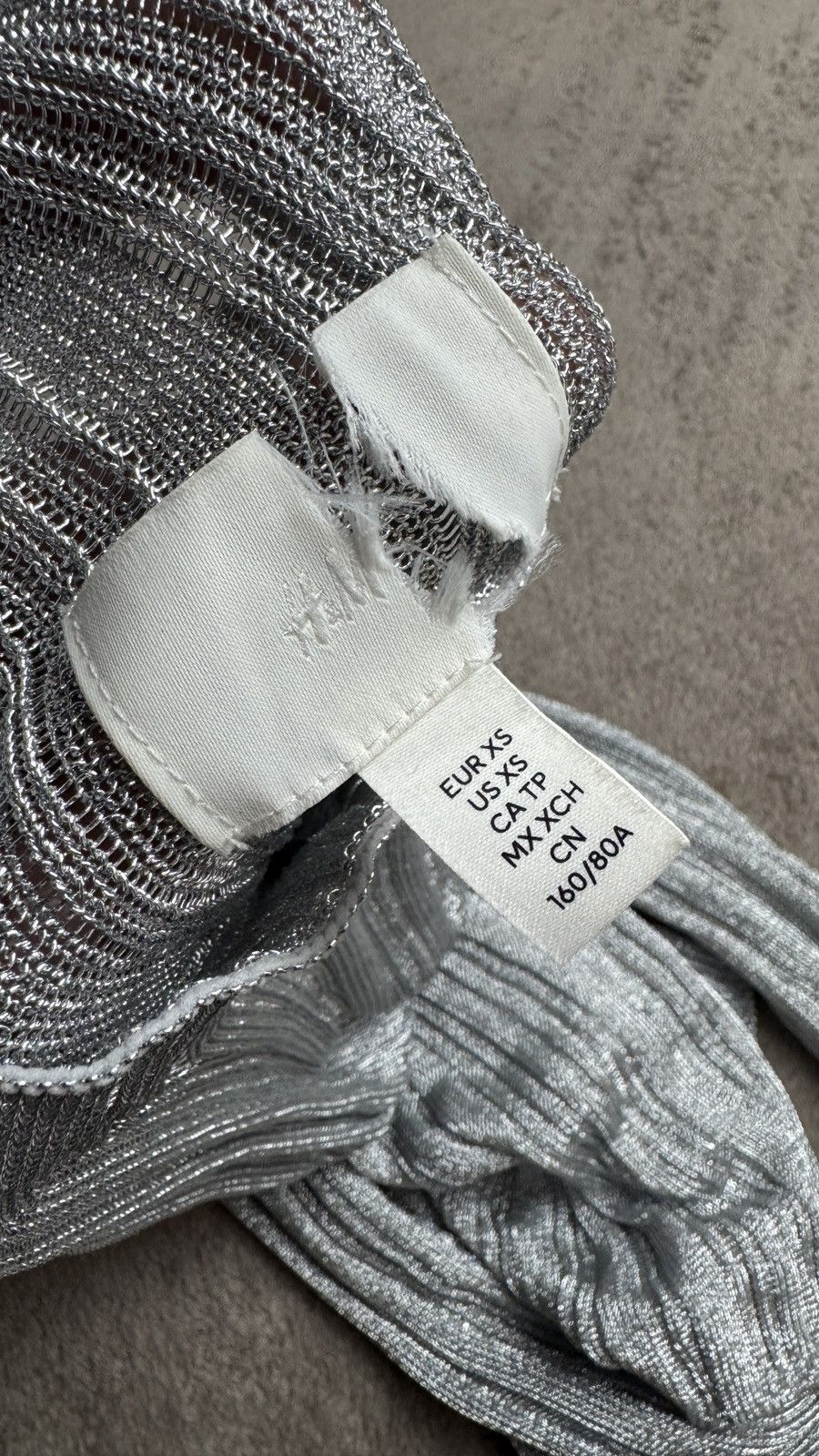 If Six Was Nine Maison Margiela cdg Vibe Silver Metallic Mesh Longsleeve Y2K Size XS / US 0-2 / IT 36-38 - 5 Thumbnail