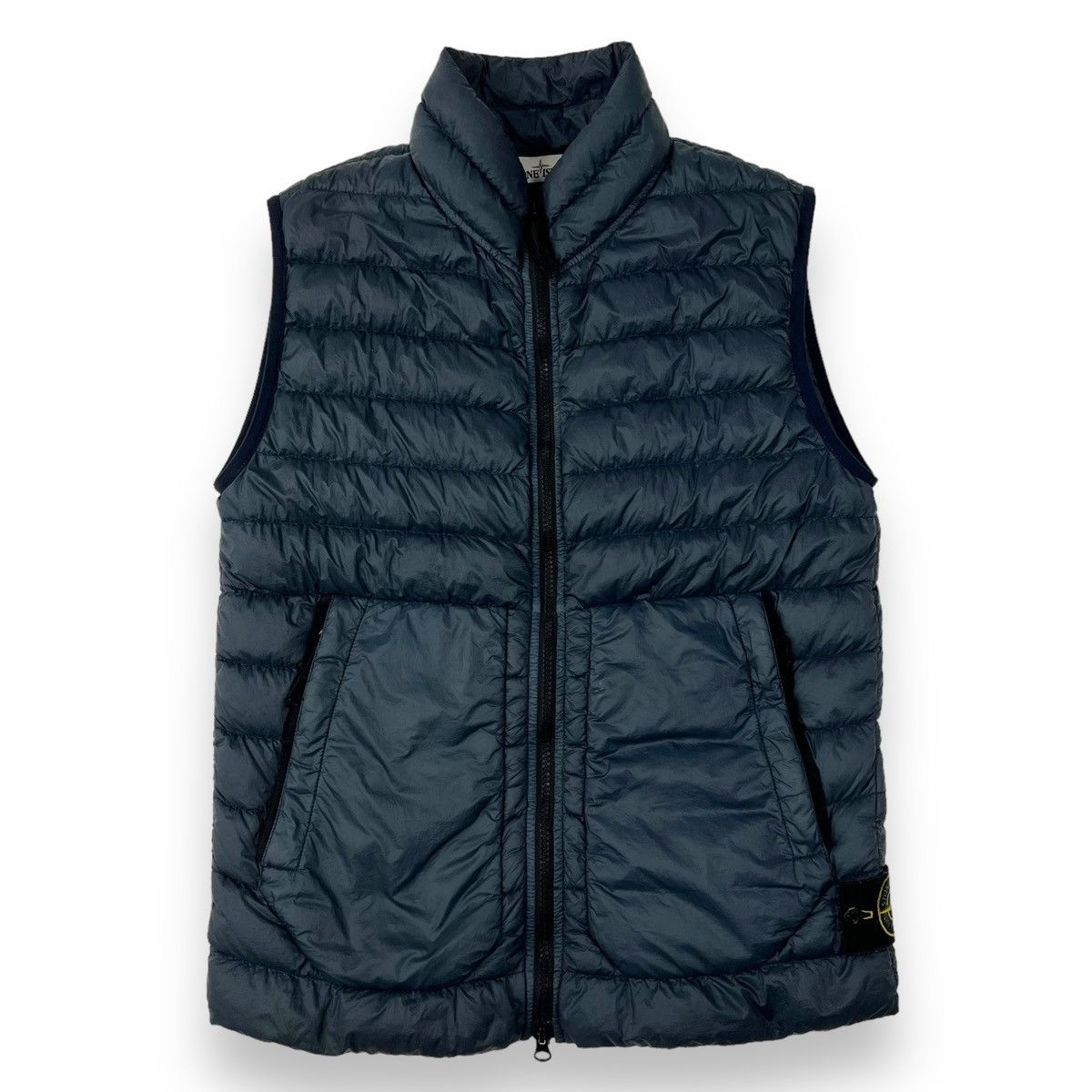 image of Stone Island Navy Garment Dyed Gilet, Men's (Size Small)