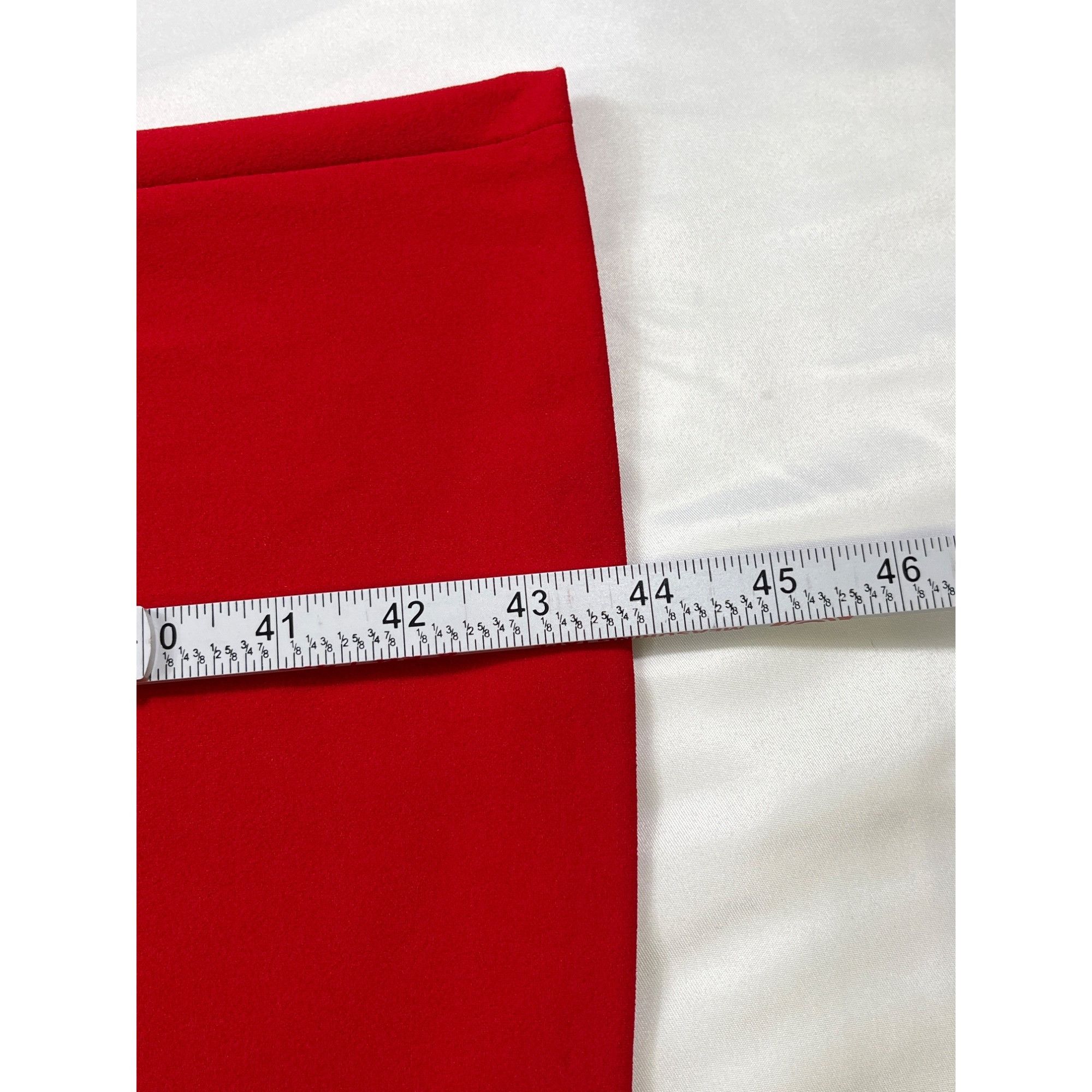 Tommy Hilfiger Tommy Hilfiger SKU 7616 Red Midi Dress With Cap Sleeves Size Size L / US 10 / IT 46 - 7 Thumbnail