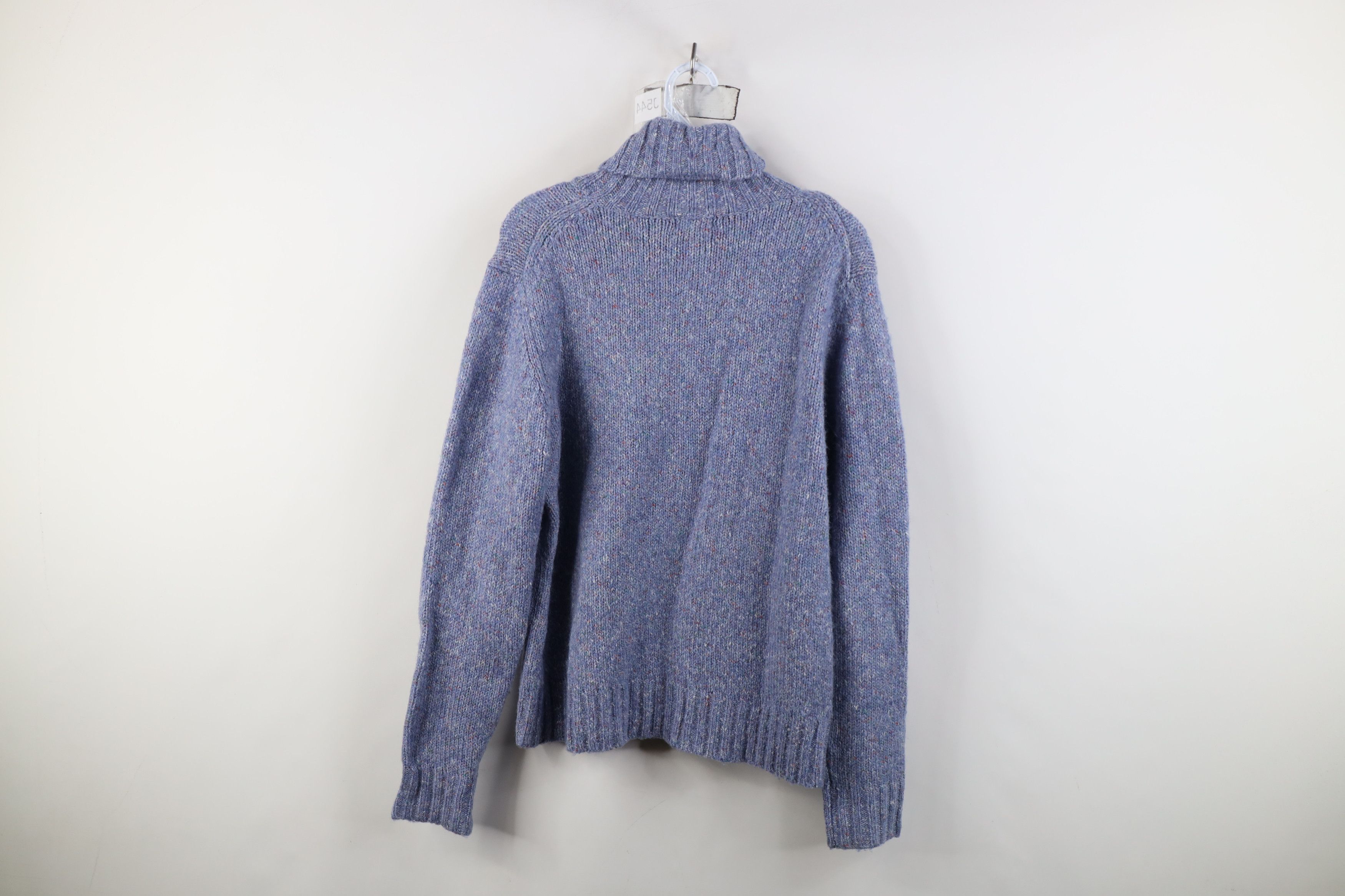 L.L. Bean Vintage LL Bean Fleck Wool Blend Knit Turtleneck Sweater Size M / US 6-8 / IT 42-44 - 7 Thumbnail