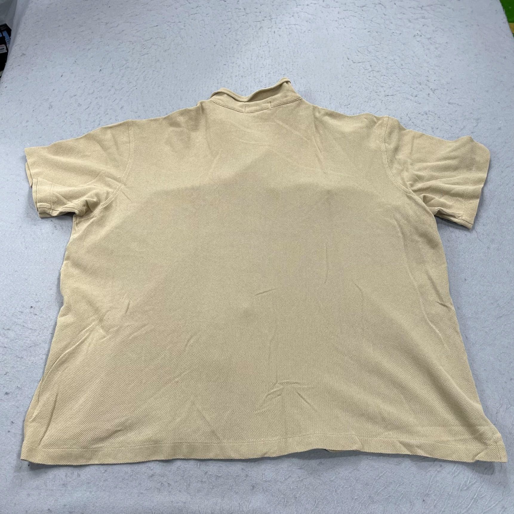 Polo Ralph Lauren VINTAGE Polo Ralph Lauren Shirt Mens 2XL Short Sleeve Button-Up Knit Pocket Chest Beige Cotton Knit Camp Textured Size US XXL / EU 58 / 5 - 5 Thumbnail