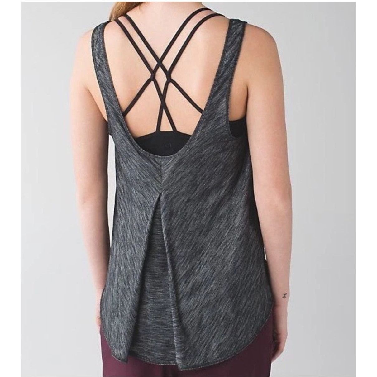Lululemon Lululemon Straight Up Singlet Tank Heathered Black 6 Loose Size M / US 6-8 / IT 42-44 - 7 Thumbnail