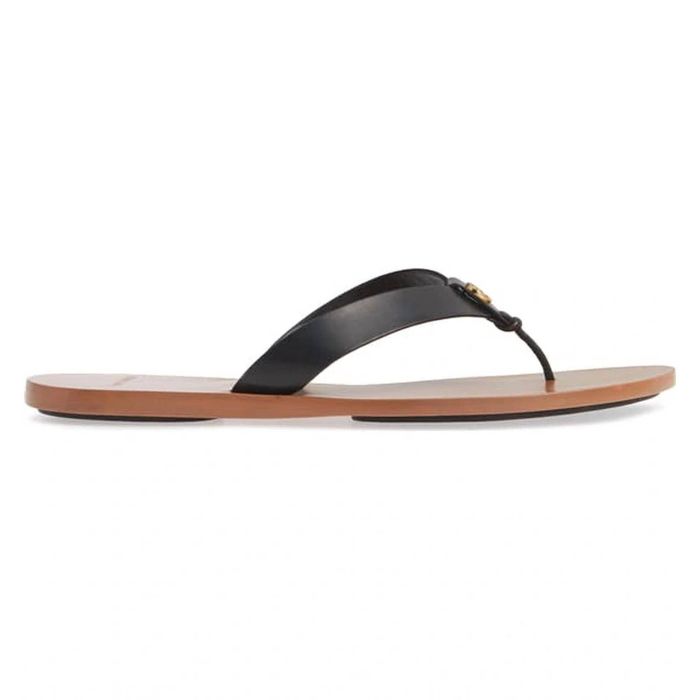 Tory burch manon 2024 leather thong sandals