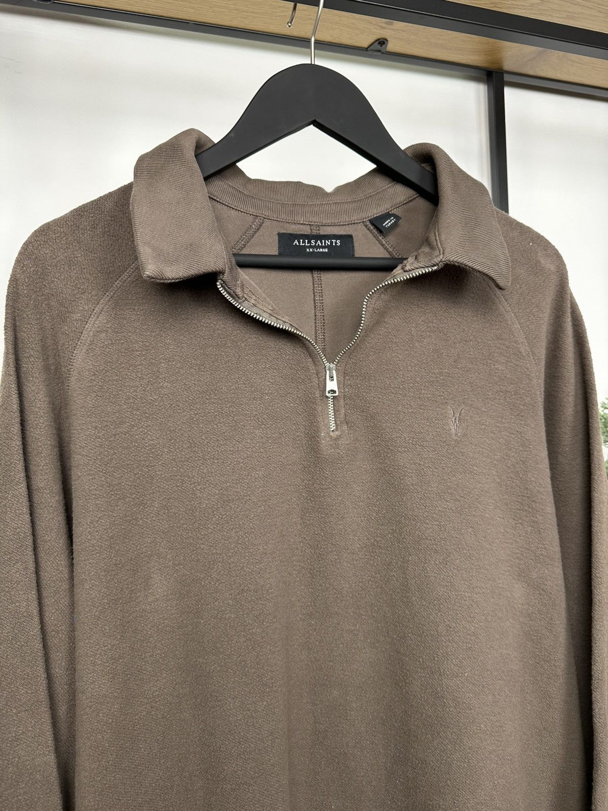Allsaints ALLSAINTS 1/4 Zip Up Shirt Long Sleeve Polo Pullover Men’s Size US XXL / EU 58 / 5 - 4 Thumbnail