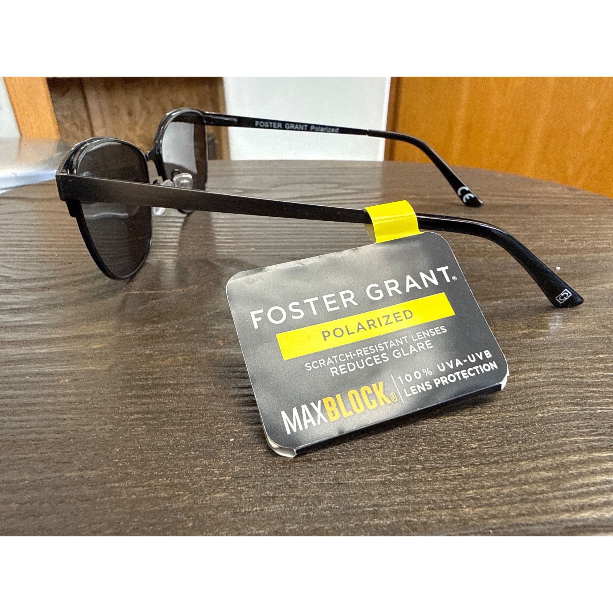 Foster Grant Foster Grant Women's Polarized Black Metal Round Fashion Size ONE SIZE - 4 Thumbnail