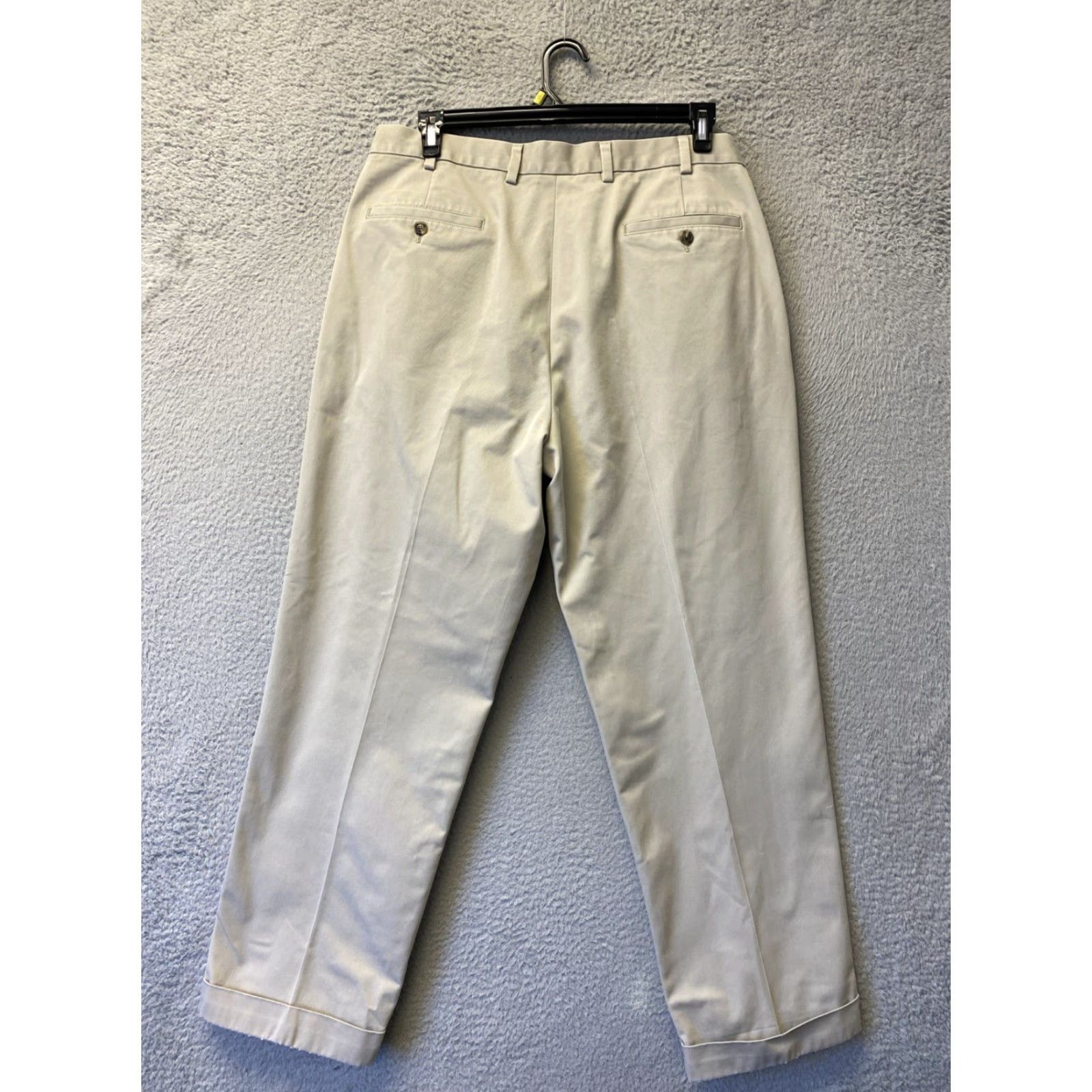 Brooks Brothers BROOKS BROTHERS Mens Elliot Fit Chino Pants Pleated 37W 30L Light Tan Size US 36 / EU 52 - 6 Thumbnail