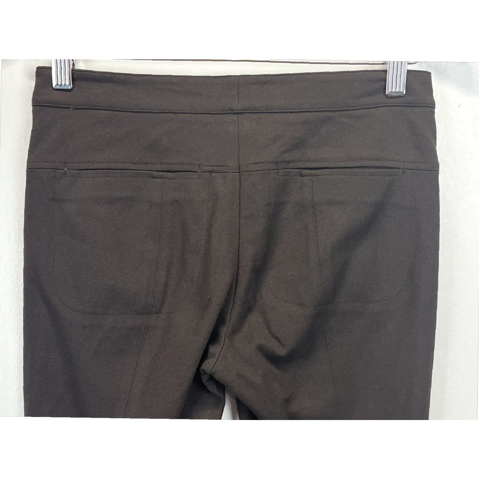 Vince Womens Skinny Pants Vince Stretch Ponte Dark Brown Size 2 XL Size 26" / US 2 / IT 38 - 4 Thumbnail