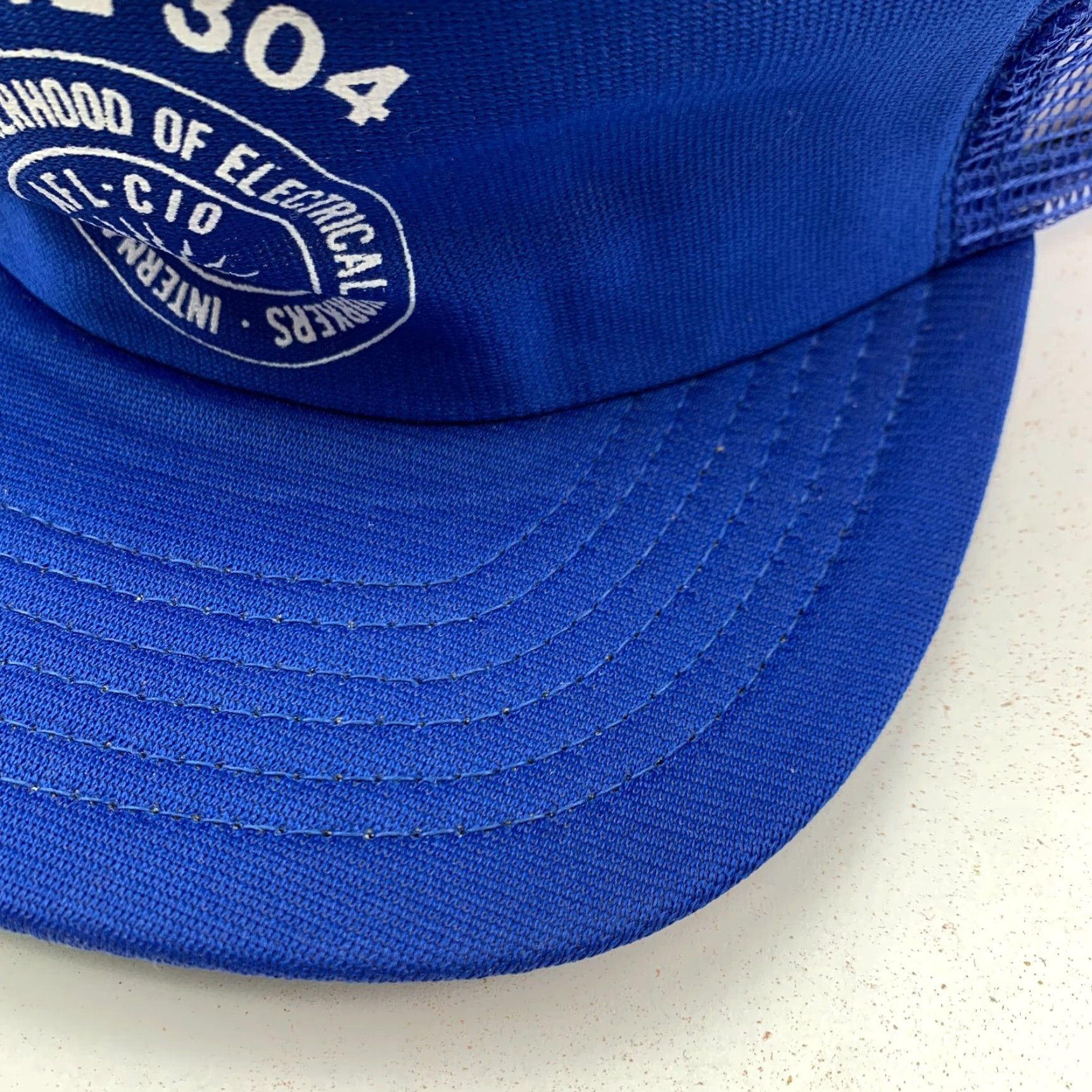 Vintage VINTAGE Local 304 Brotherhood of Electrical Blue Snapback Trucker Hat Cap Mens One Size Blue, Foam Shredded, Dusty, Casual, Cap, Snapback, Trucker Size ONE SIZE - 4 Thumbnail