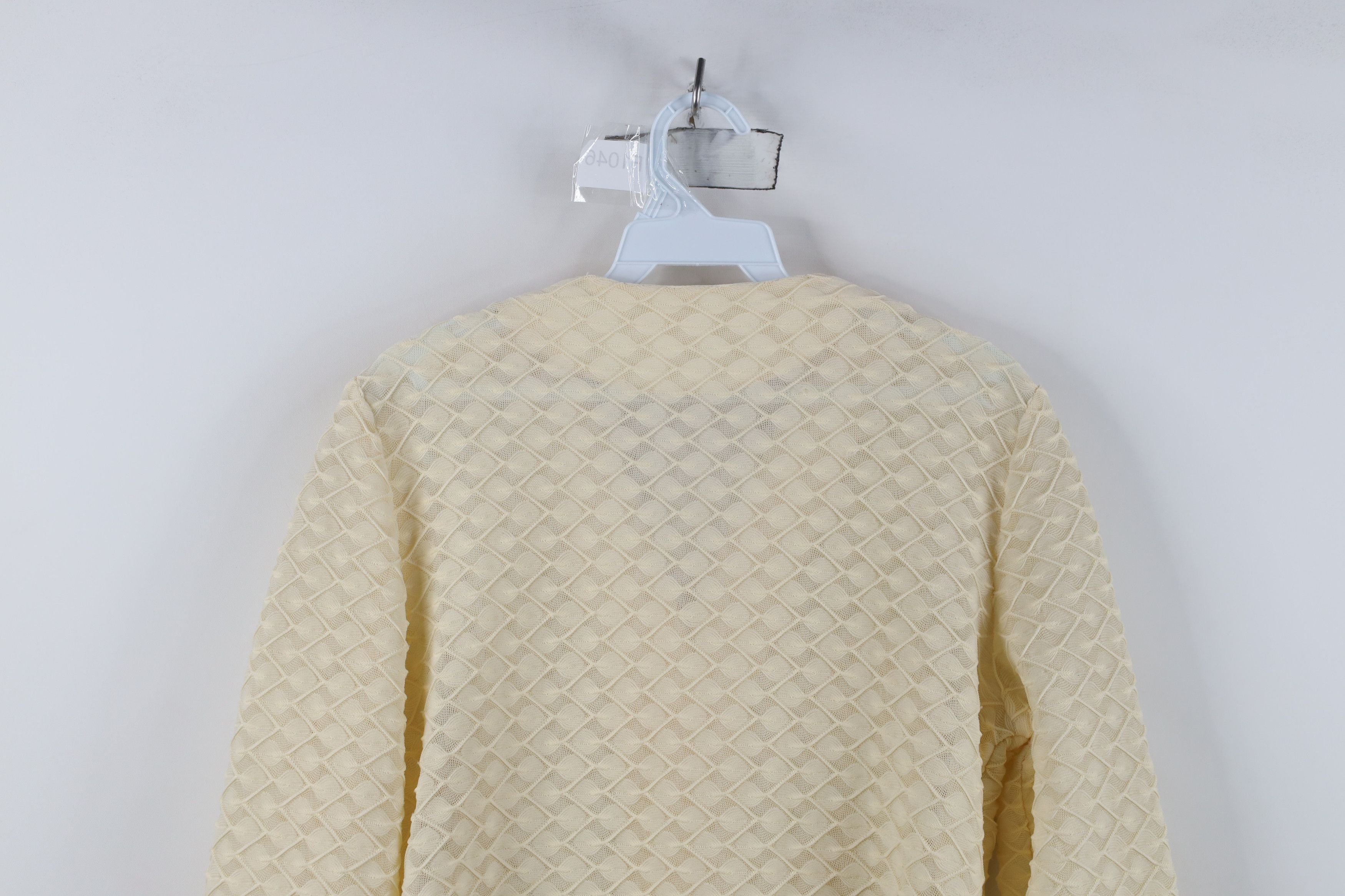 Vintage Vintage 60s 70s Mod Scallop Knit Cardigan Sweater Cream Size M / US 6-8 / IT 42-44 - 12 Thumbnail