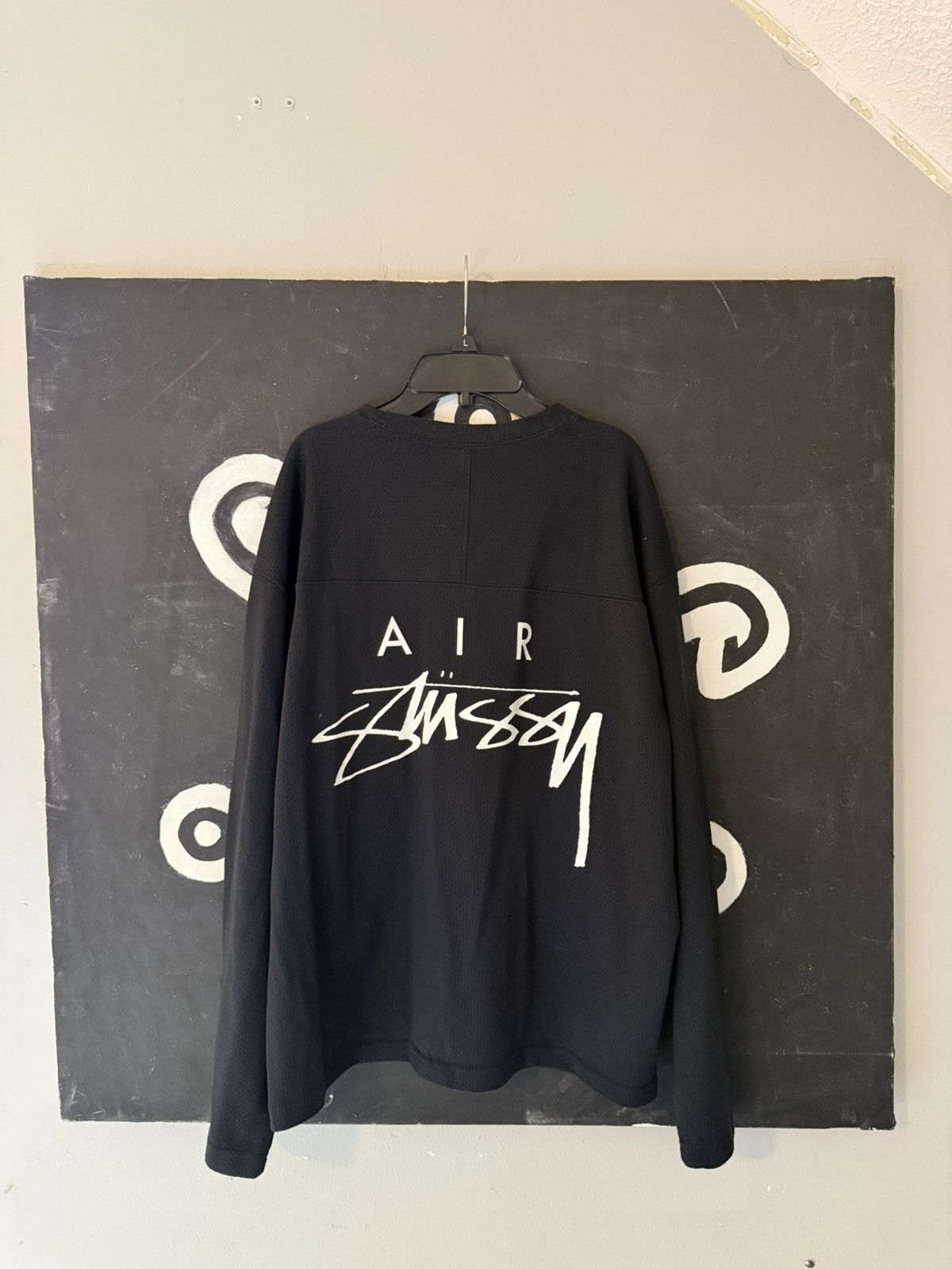 Stussy × Nike Long Sleeve MESH JERSEY M Nike x Stussy Long Sleeve Mesh Jersey BNWT Authentic Black