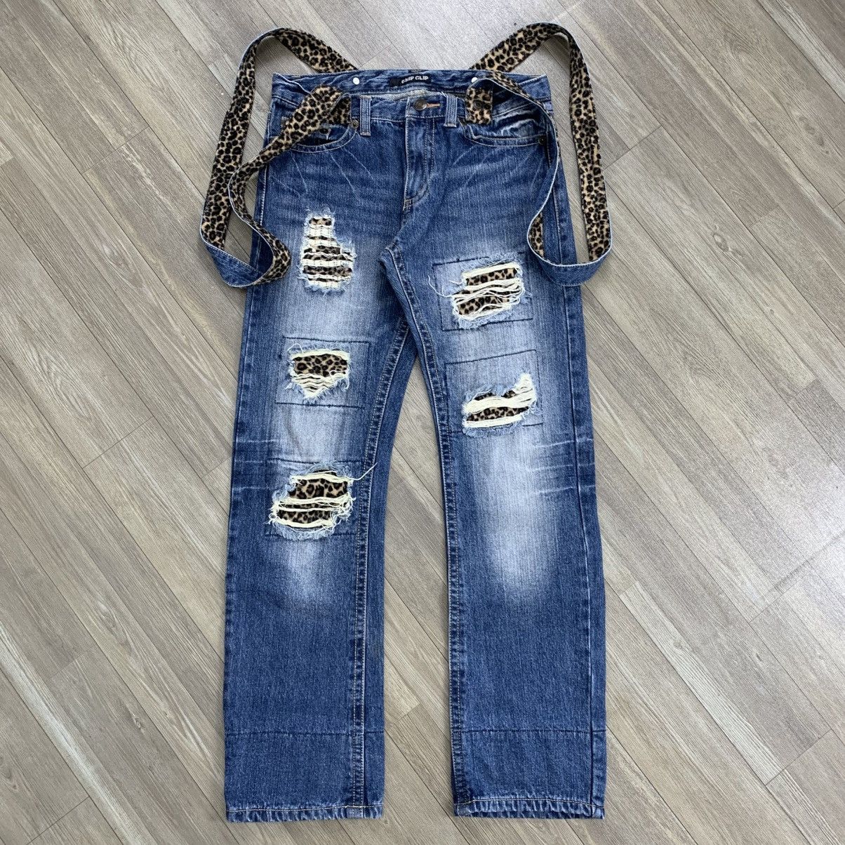 If Six Was Nine × Japanese Brand × Le Grande Bleu (L.G.B.) Ifsixwasnine Style💥Chip Clip Leopard Distressed Faded Jeans Size US 29 - 2 Thumbnail