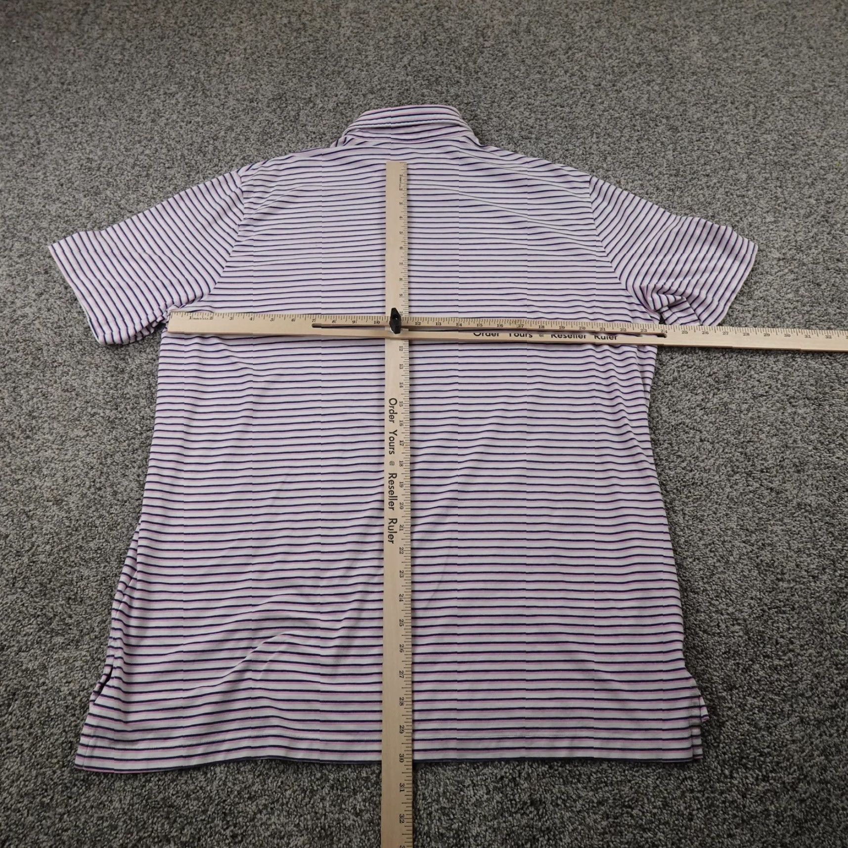 Polo Ralph Lauren Ralph Lauren Polo Shirt Mens XL Blue Pink Stripe Performance Golf Stretch Lisle Shirt Size US XL / EU 56 / 4 - 7 Thumbnail