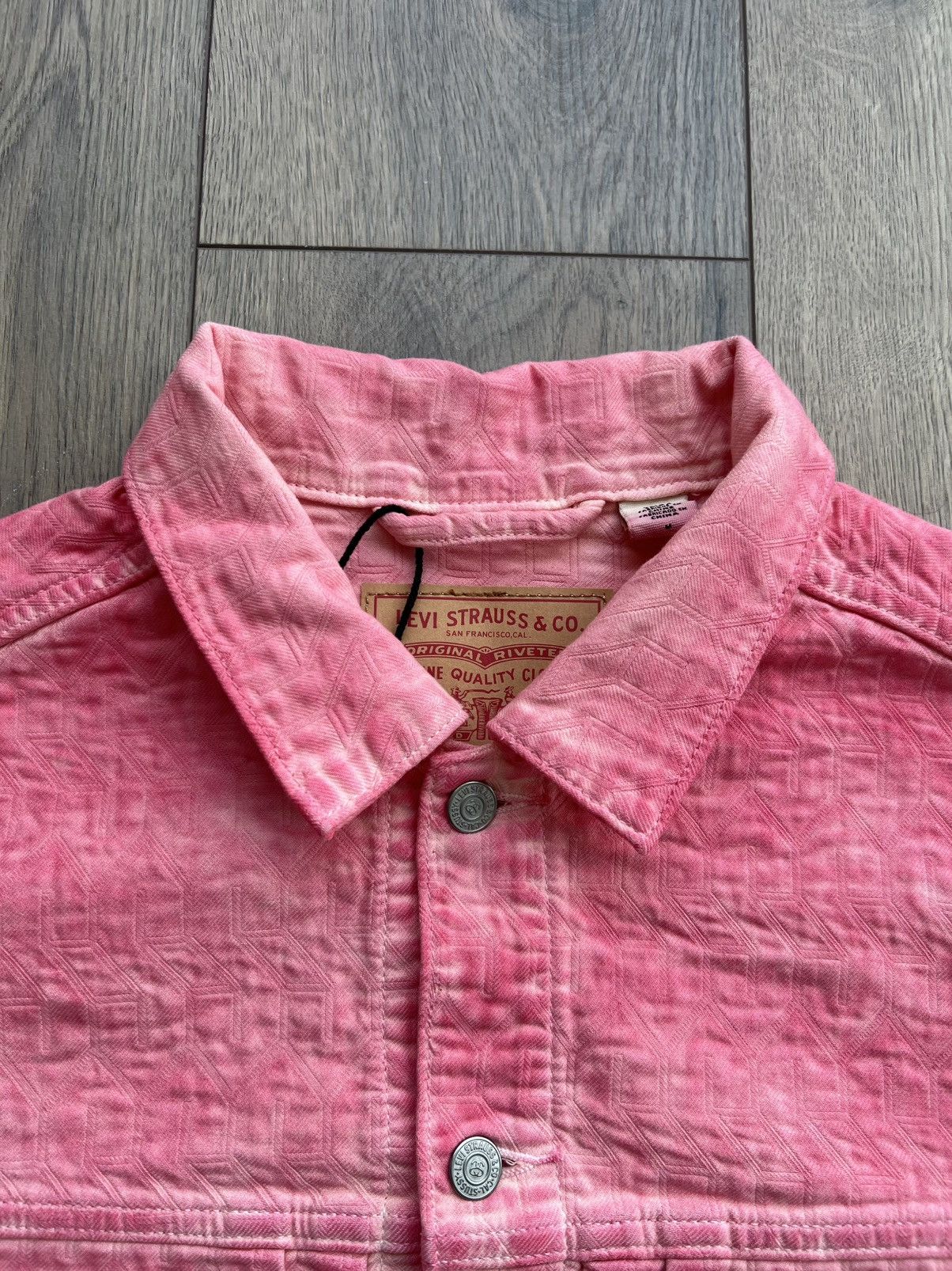 Levi's × Stussy Stussy x Levi’s Jacquard Type 2 Trucker Jacket Pink Medium Size US M / EU 48-50 / 2 - 5 Thumbnail
