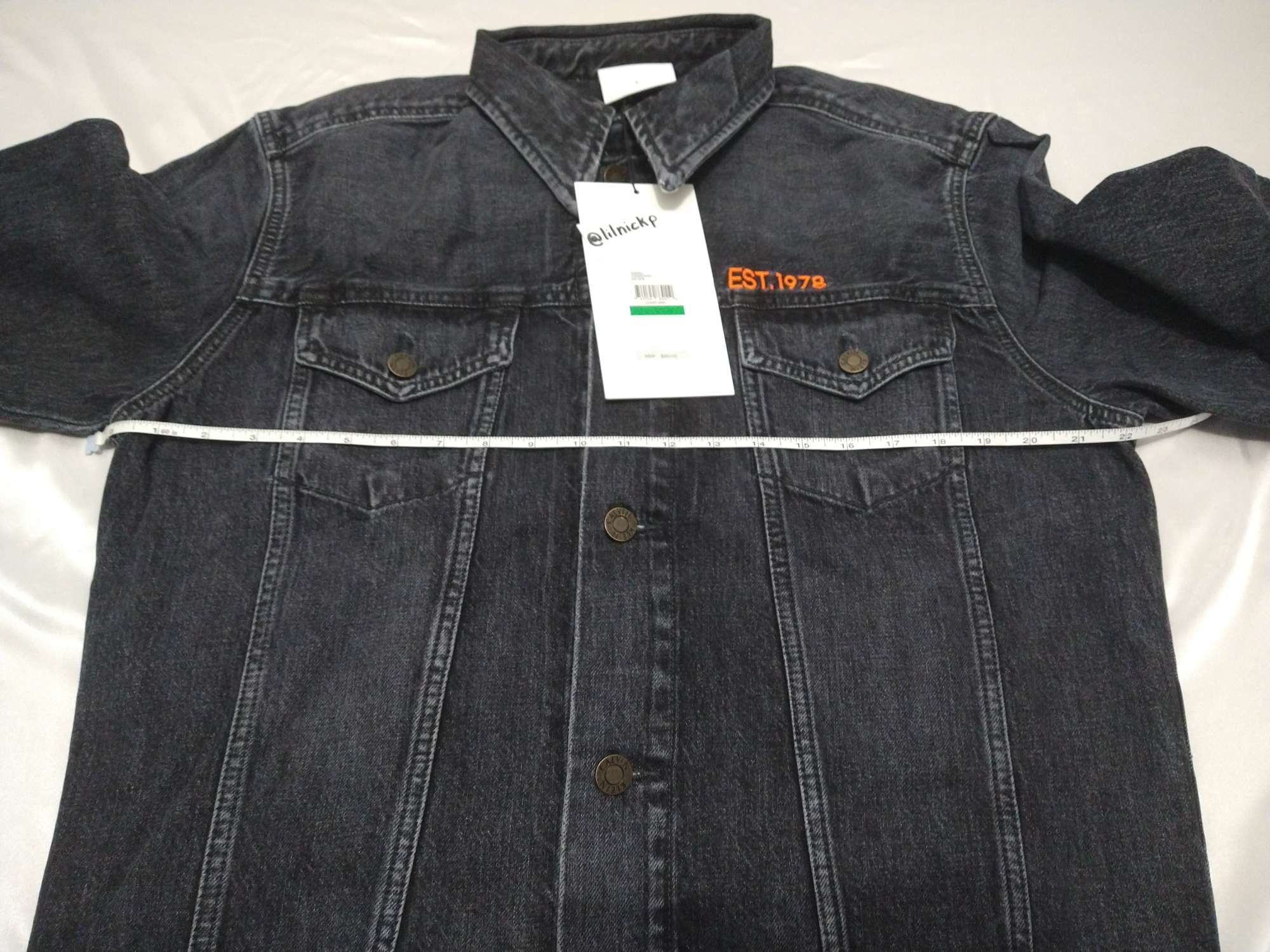 Calvin Klein 205W39NYC EST. 1978 Comet Grey Denim Trucker Jacket Size US L / EU 52-54 / 3 - 5 Thumbnail