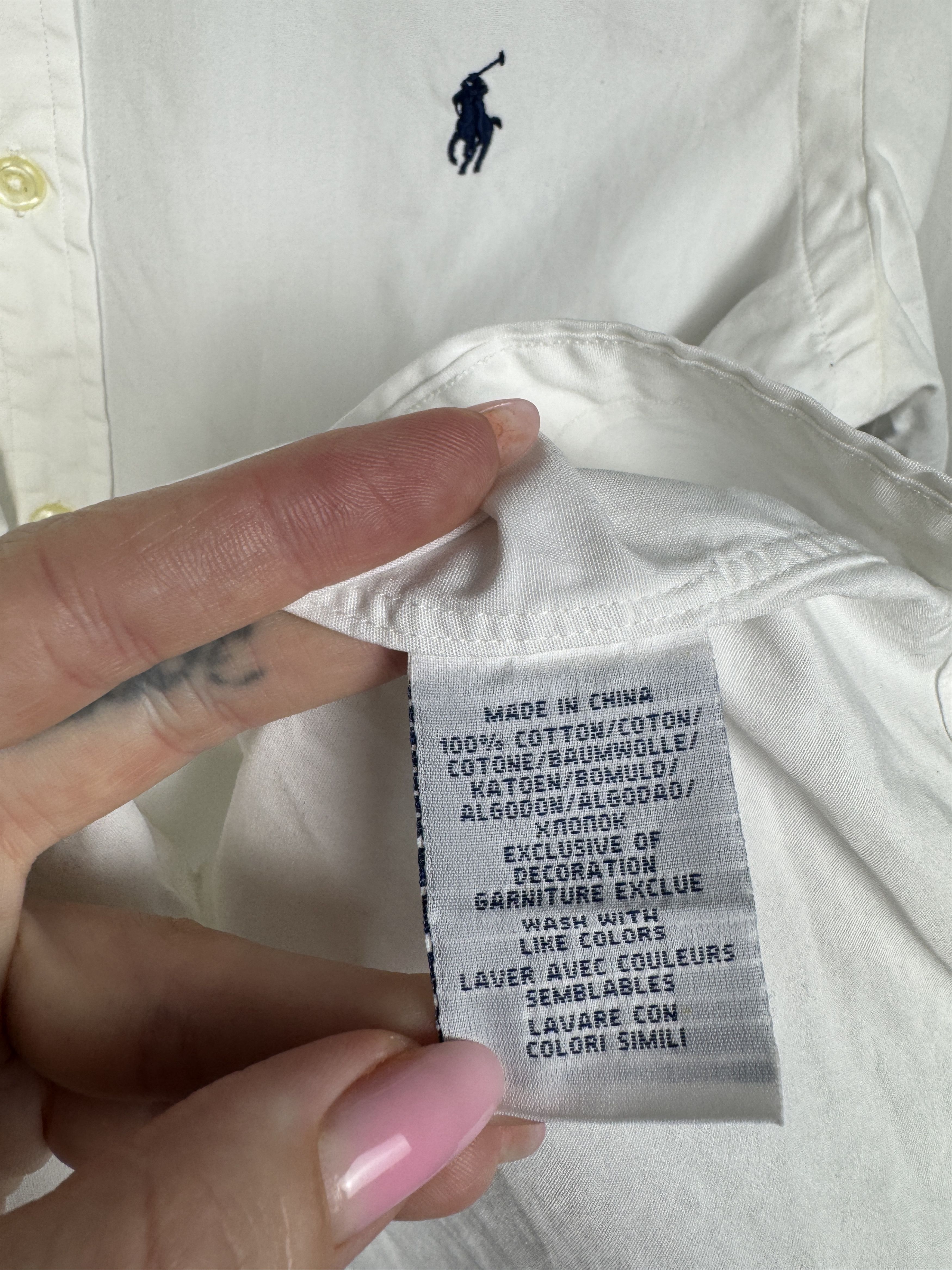 Polo Ralph Lauren Polo Ralph Lauren Mens Long Sleeve White Shirt Size US S / EU 44-46 / 1 - 4 Thumbnail