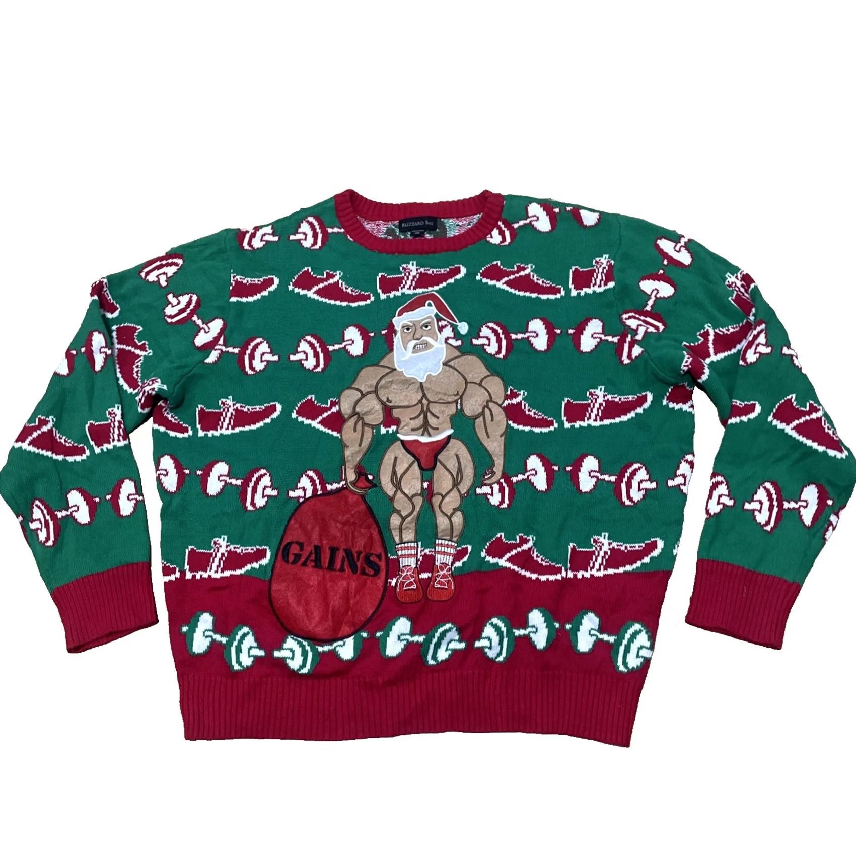 Vintage VINTAGE Blizzard Bay Ugly Christmas Sweater Men 2XL Graphic Print Santa Green Red Christmas Holiday Size US XXL / EU 58 / 5 - 2 Thumbnail