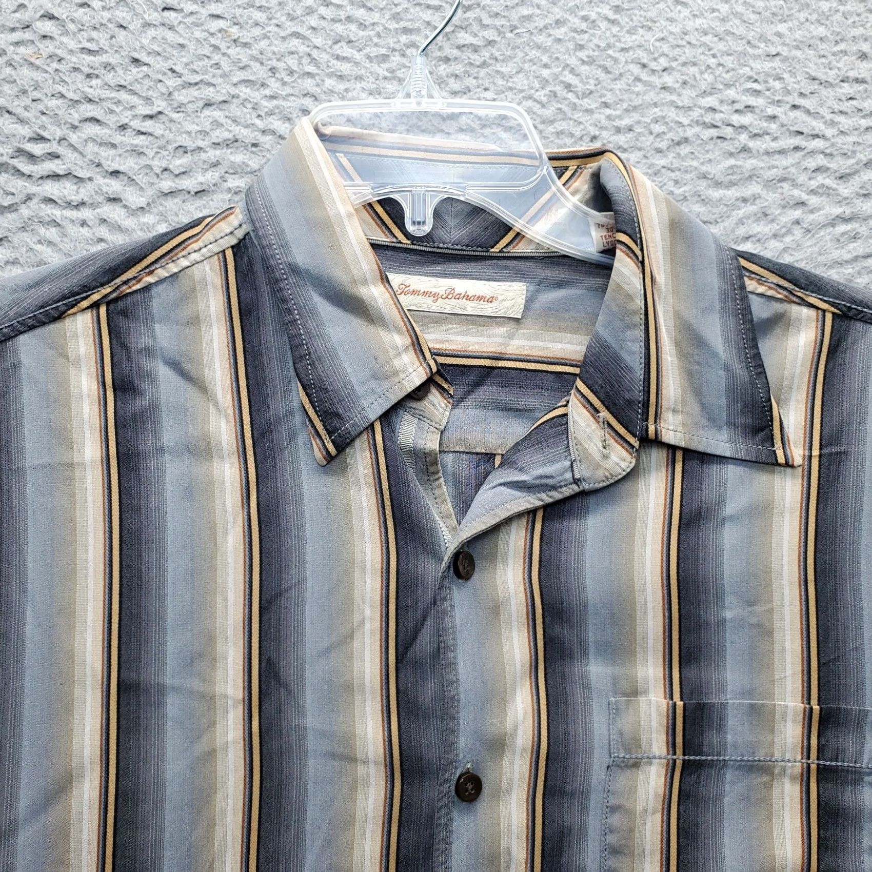 Tommy Bahama Tommy Bahama Shirt Mens L Multicolor Striped Long Sleeve Button Up Collar Chest Pocket Size US L / EU 52-54 / 3 - 5 Thumbnail
