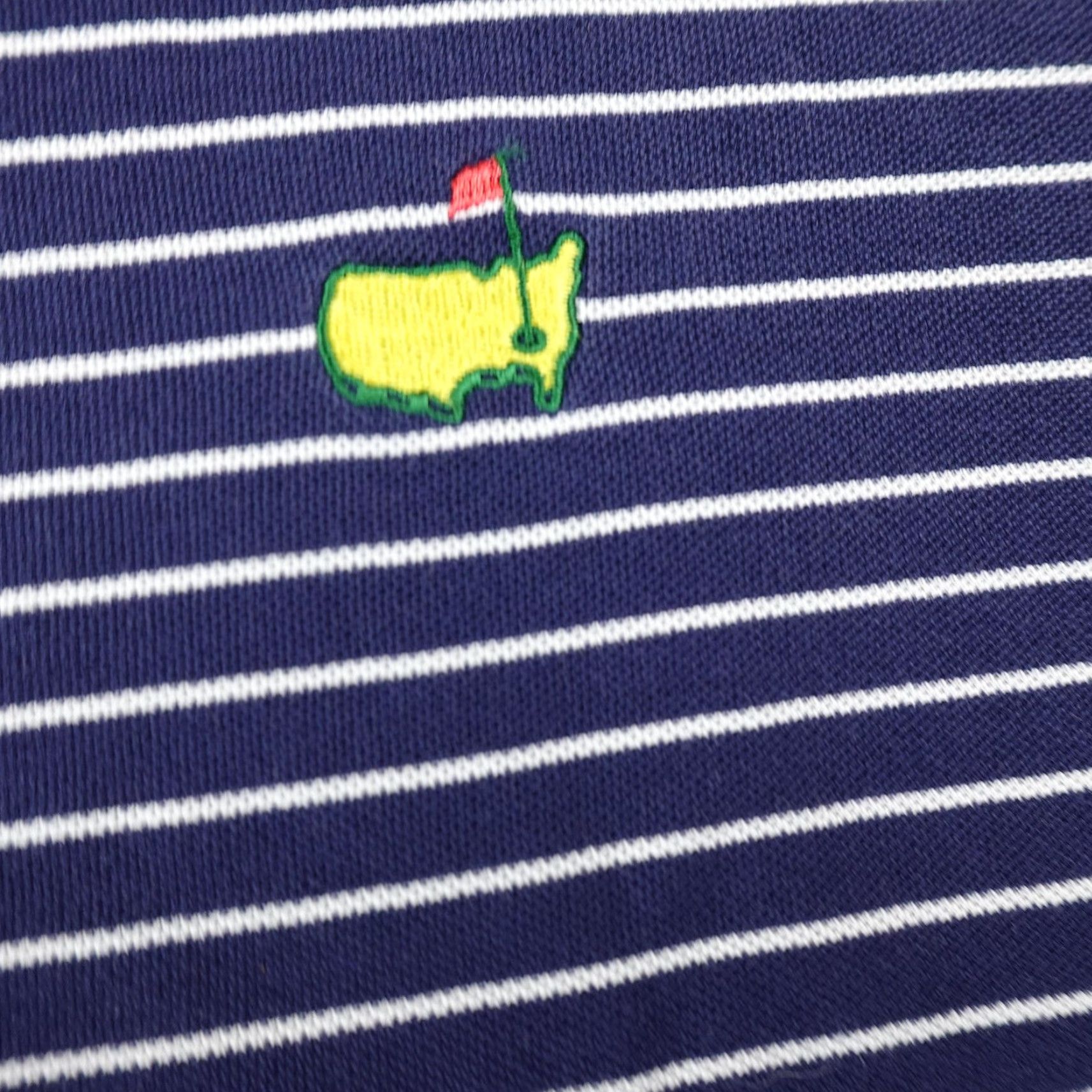 Vintage Masters Polo Shirt Mens L Blue White Stripe Pima Augusta National Golf Course Size US L / EU 52-54 / 3 - 4 Thumbnail