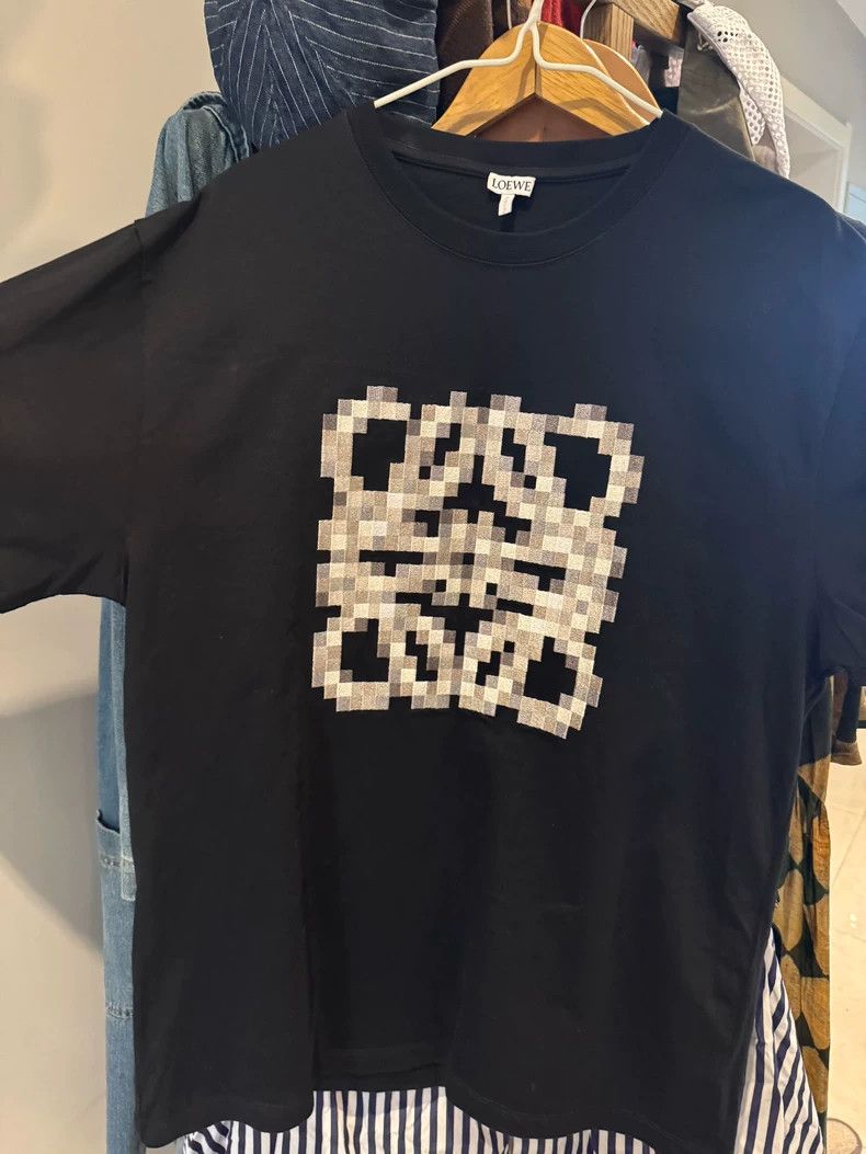 Loewe LOEWE Black pixelated short sleeve T-shirt Size S / US 4 / IT 40 - 2 Thumbnail