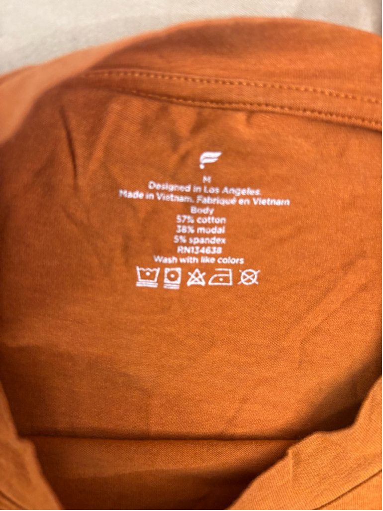 Fabletics Men's Fabletics Orange T-Shirt Size M Size US M / EU 48-50 / 2 - 6 Thumbnail