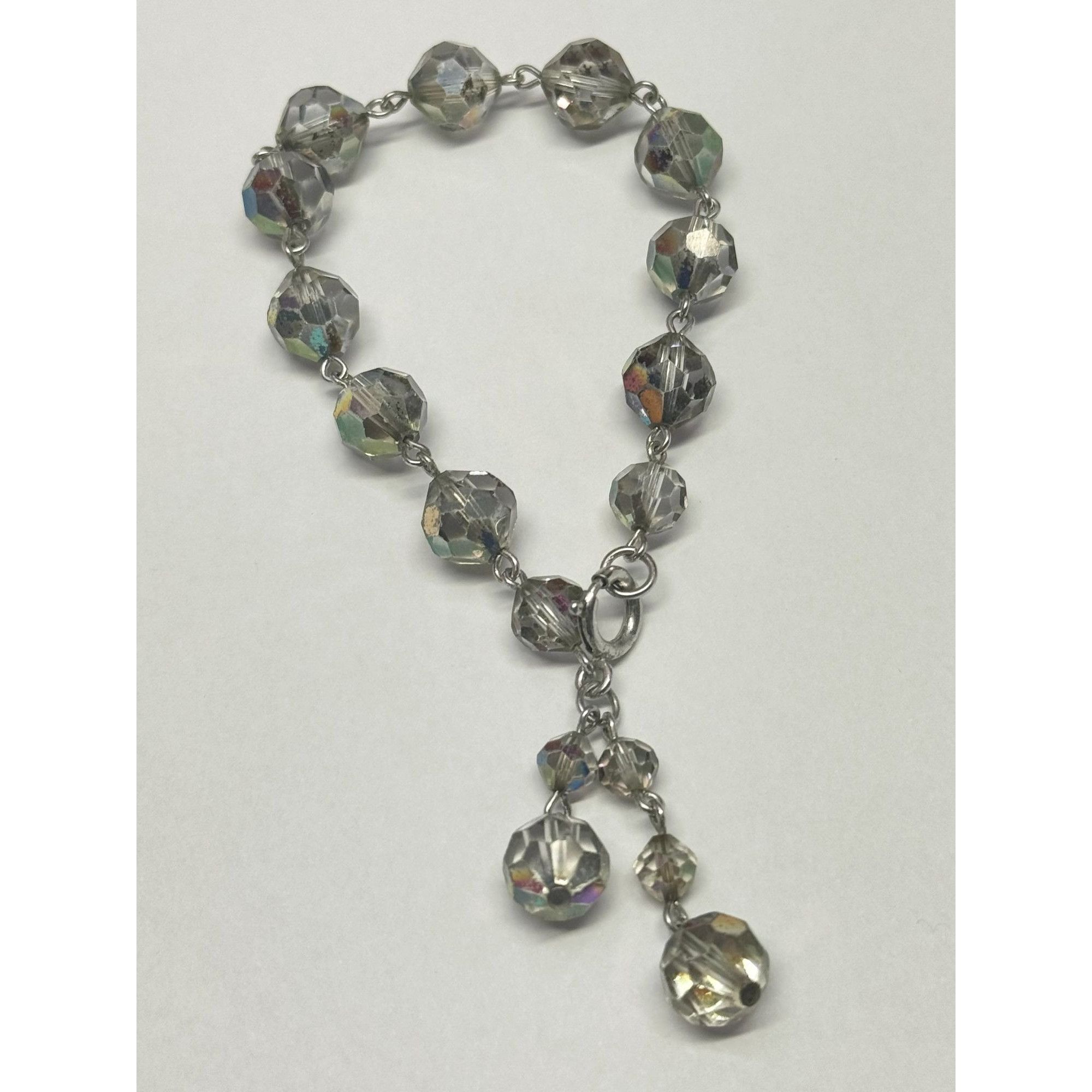 Vintage Vintage faceted crystal beaded bracelet Size ONE SIZE - 1 Thumbnail
