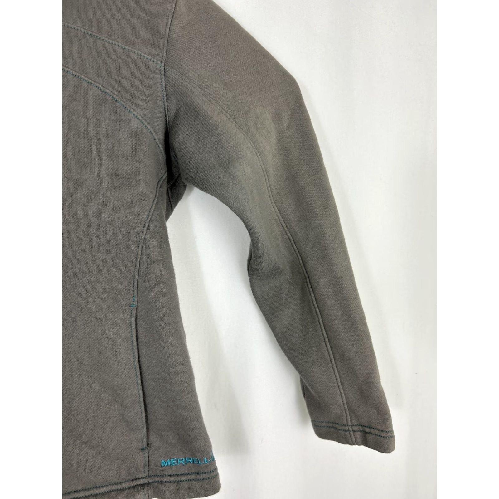 Merrell Merrell Womens Small Gray Full Zip Hooded Sweater Cotton Polyester Mens? Size S / US 4 / IT 40 - 4 Thumbnail