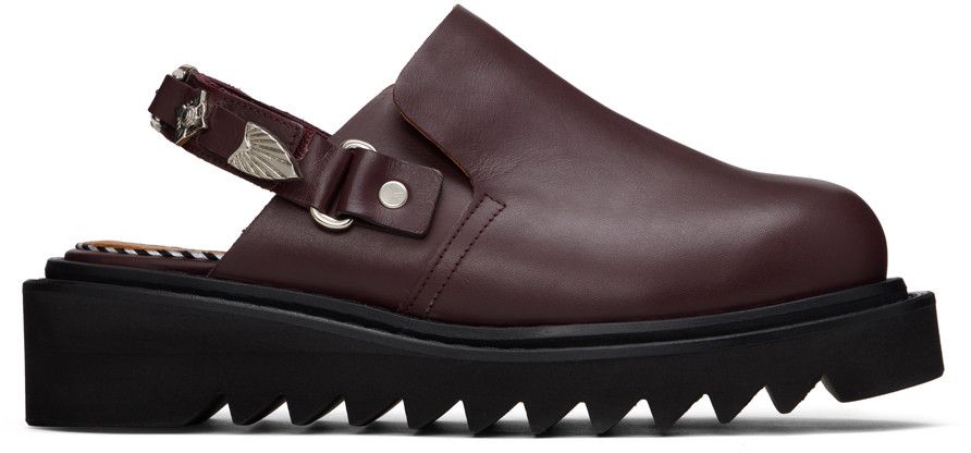 TOGA VIRILIS SSENSE Exclusive Burgundy Loafers Size US 10 / EU 43 - 2 Thumbnail
