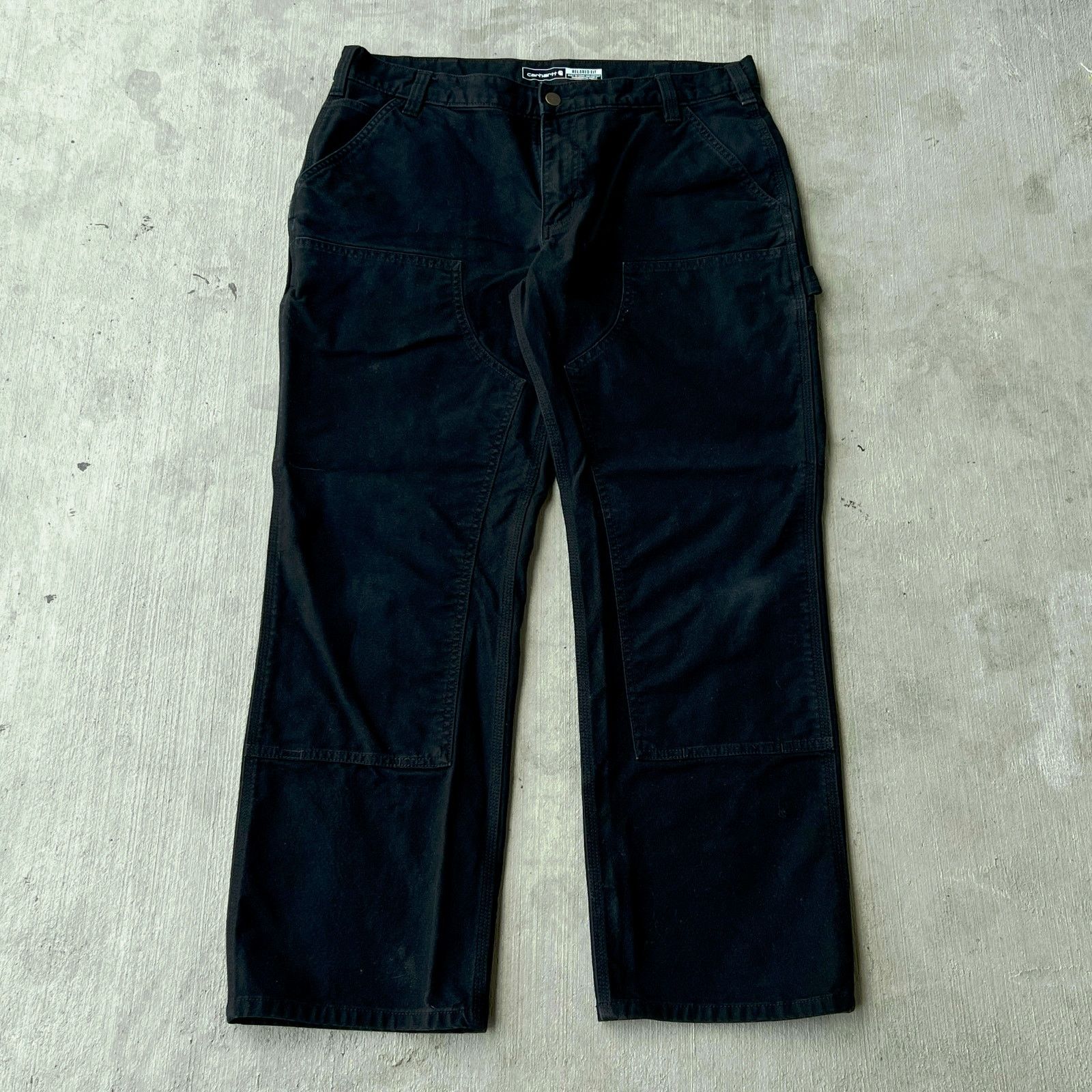 Carhartt × Vintage Carhartt black double knee work wear carpenter pants Size US 35 - 1 Thumbnail
