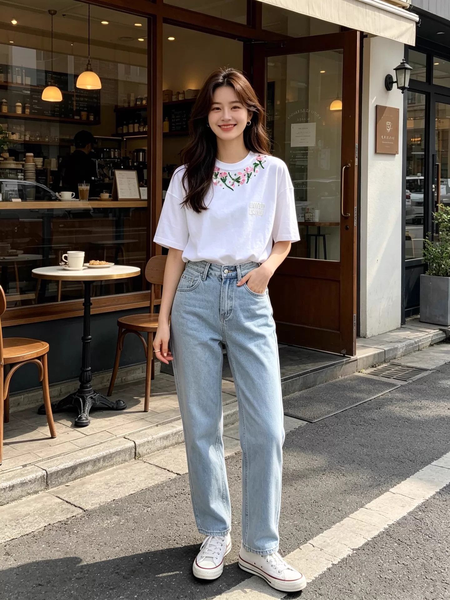 Miu Miu MIU MIU White Short Sleeve TEE XS Floral Beaded Size XS / US 0-2 / IT 36-38 - 1 Thumbnail