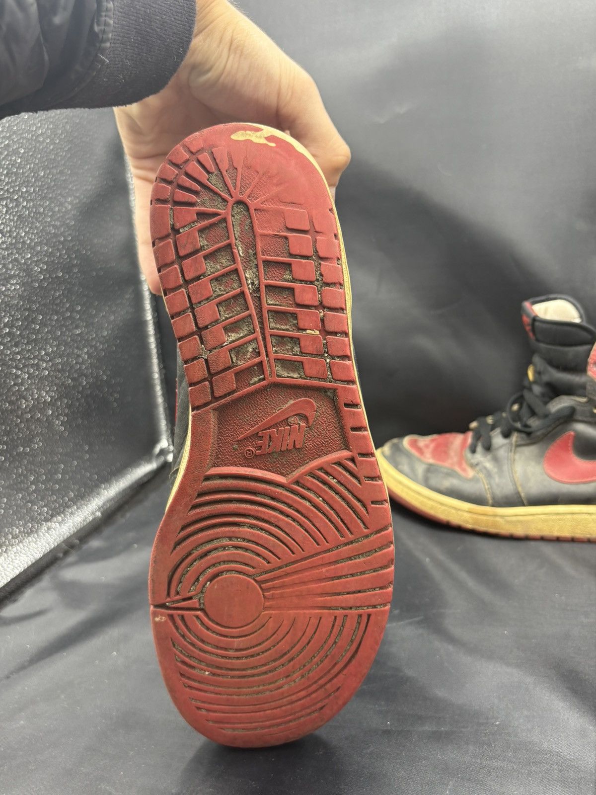 Jordan Brand 1985 Original Nike Air Jordan 1 Black Red BANNED (OFFER) Size US 9 / EU 42 - 15 Thumbnail