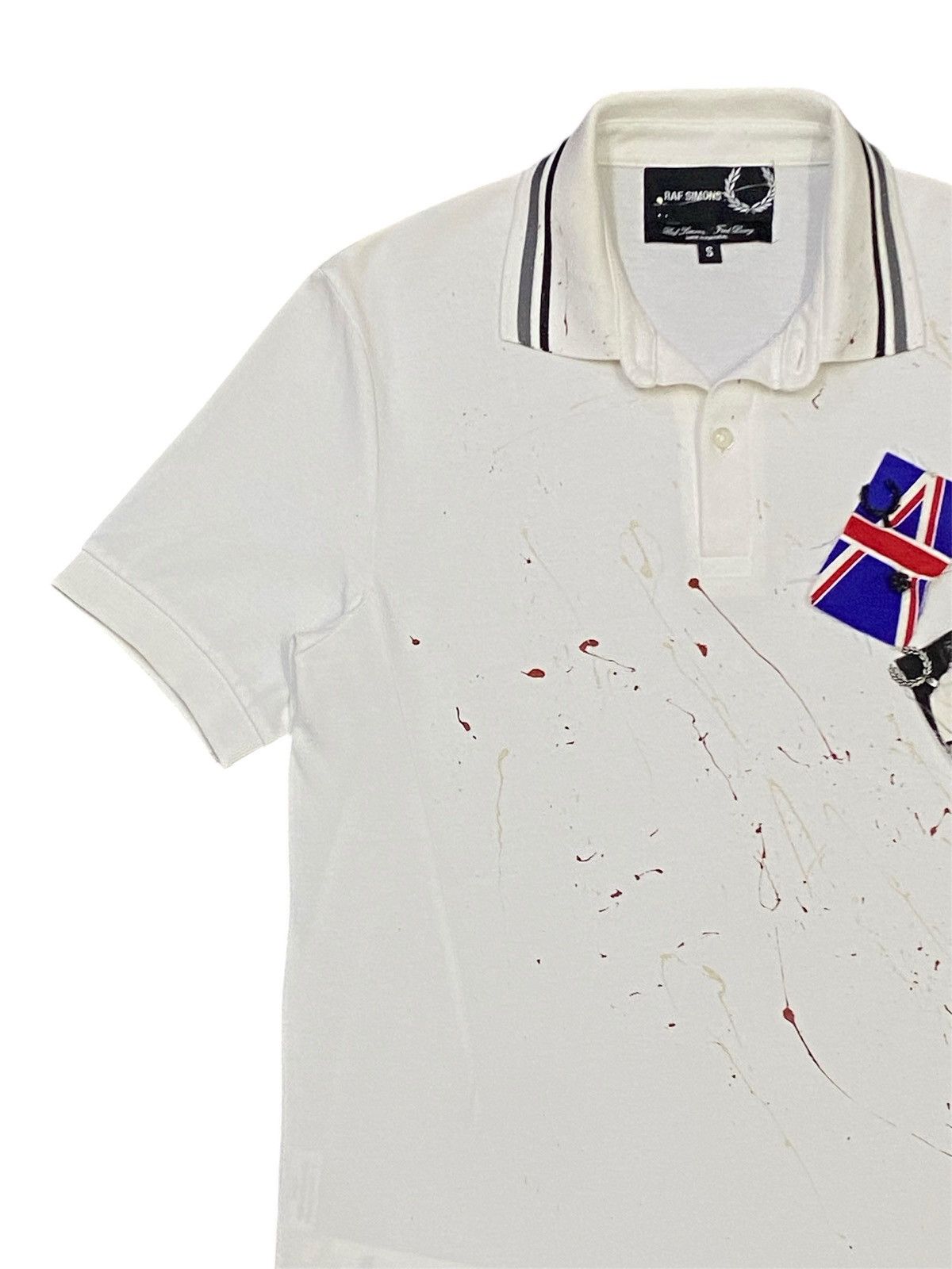Fred Perry × Raf Simons Raf Simons x Fred Perry Anarchy Painted Polo Tee Size US S / EU 44-46 / 1 - 4 Thumbnail