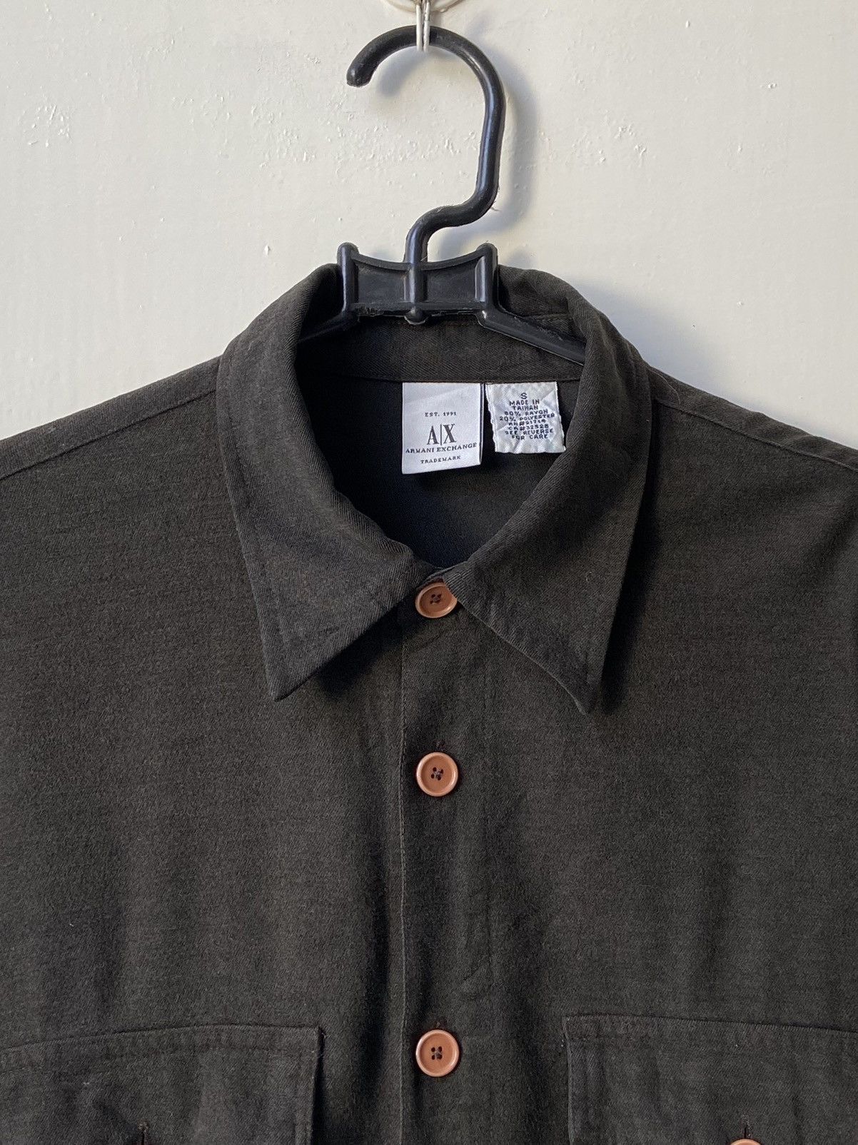 Armani Exchange ARMANI EXCHANGE Brown Shirt Size US S / EU 44-46 / 1 - 12 Thumbnail
