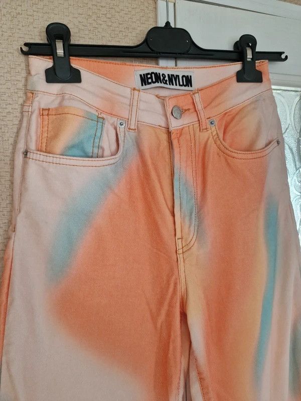 Other Neon & Nylon wide-leg trousers – Tie-Dye / Swirl effect Size 27" / US 4 / IT 40 - 3 Thumbnail