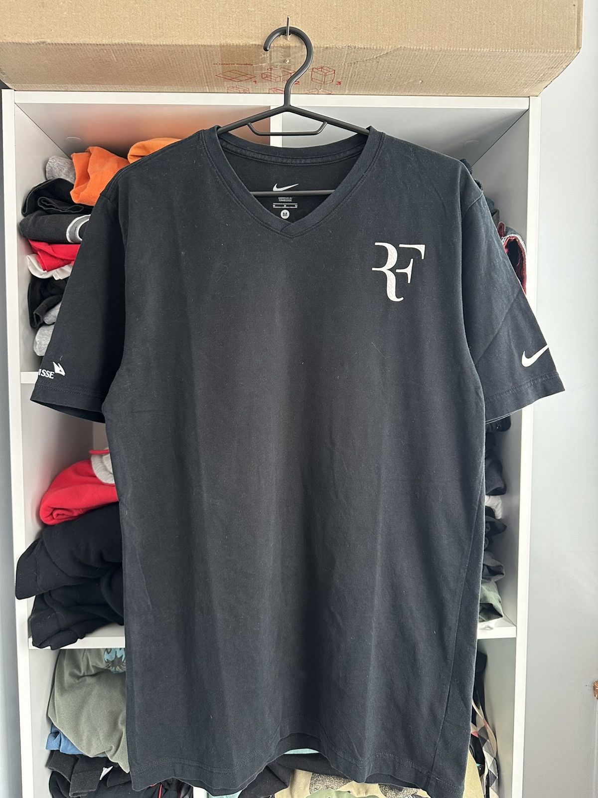 Nike 🔥VINTAGE NIKE ROGER FEDER V NECK T SHIRT🔥 Size US M / EU 48-50 / 2 - 1 Thumbnail