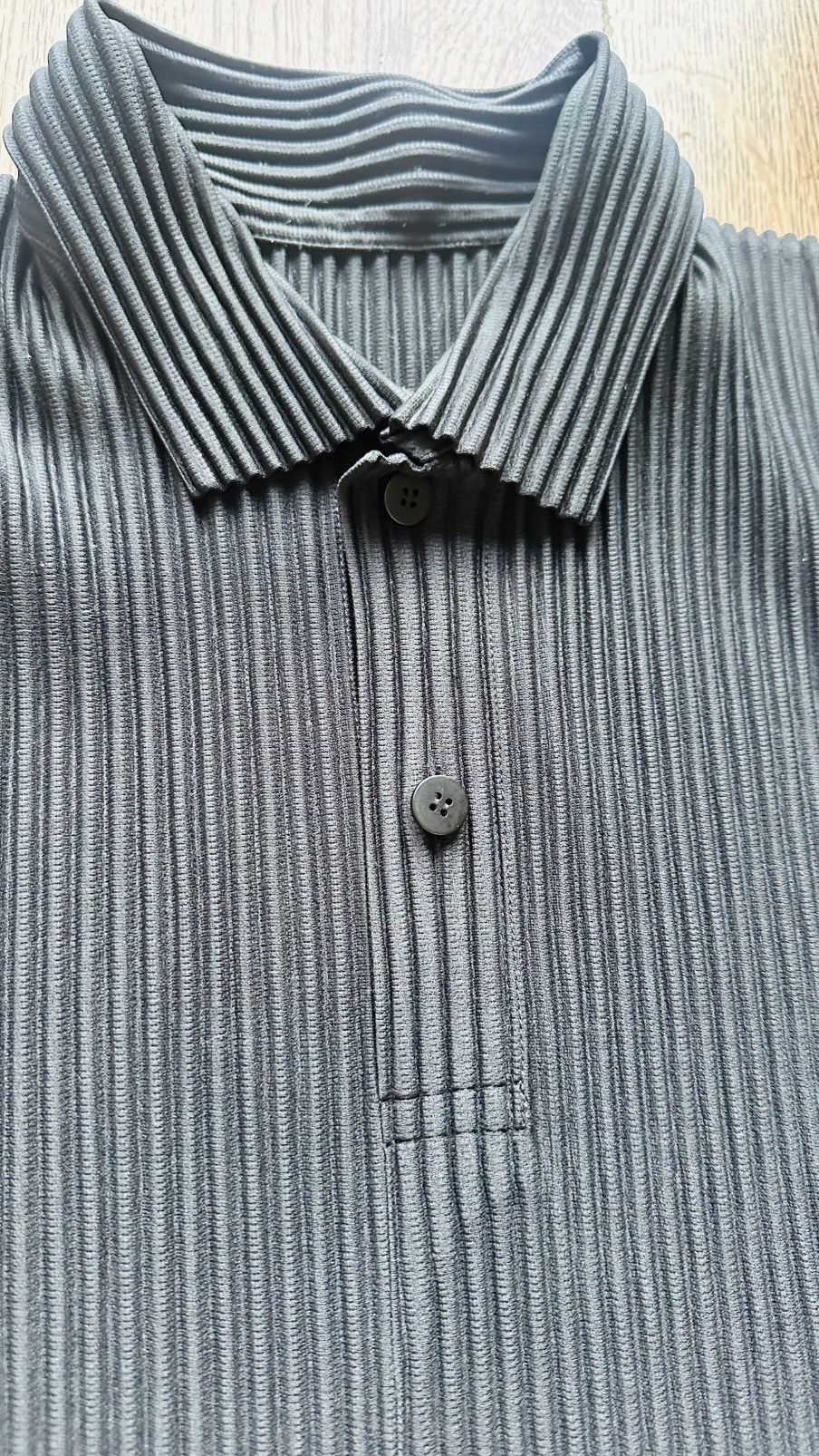 Homme Plisse Issey Miyake Homme plisse issey miyake pleated polo top Size US L / EU 52-54 / 3 - 3 Thumbnail