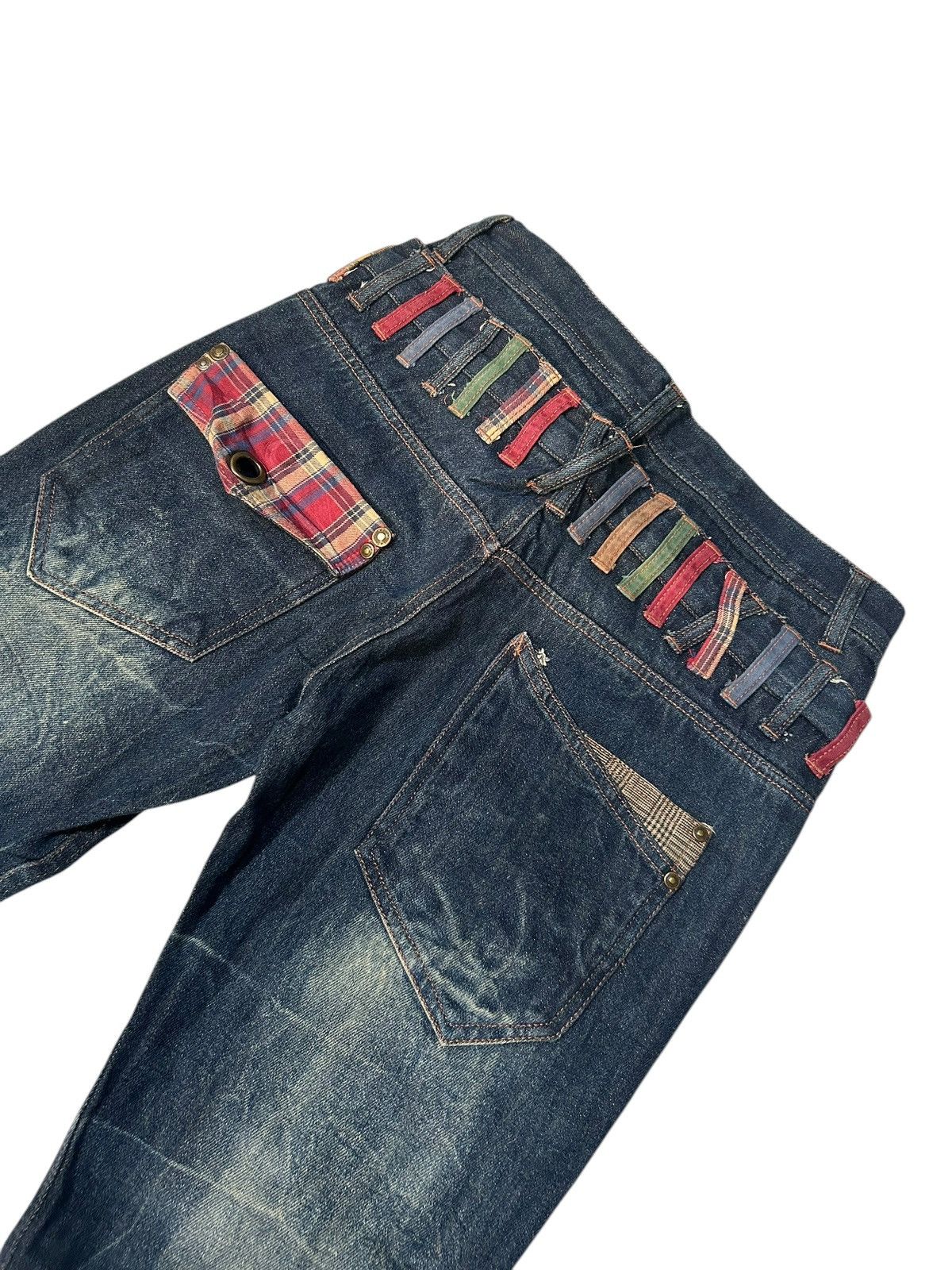 Japanese Brand × Kapital × Vintage Double Waist Doublefocus Japanese Punk Denim Jeans Size US 30 / EU 46 - 2 Thumbnail